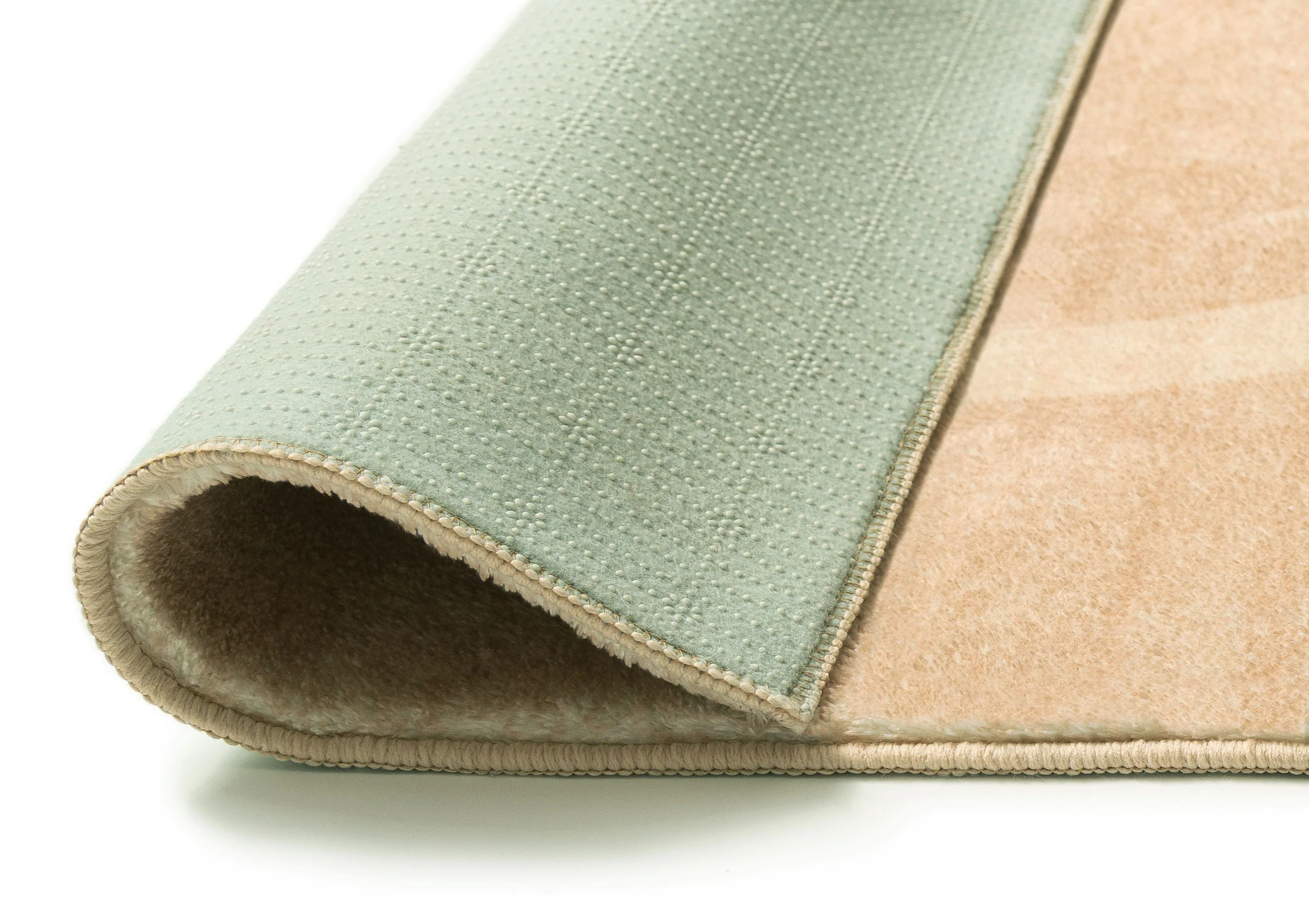 Larsa Beige and Light Beige Abstract Washable Rug - Image 4