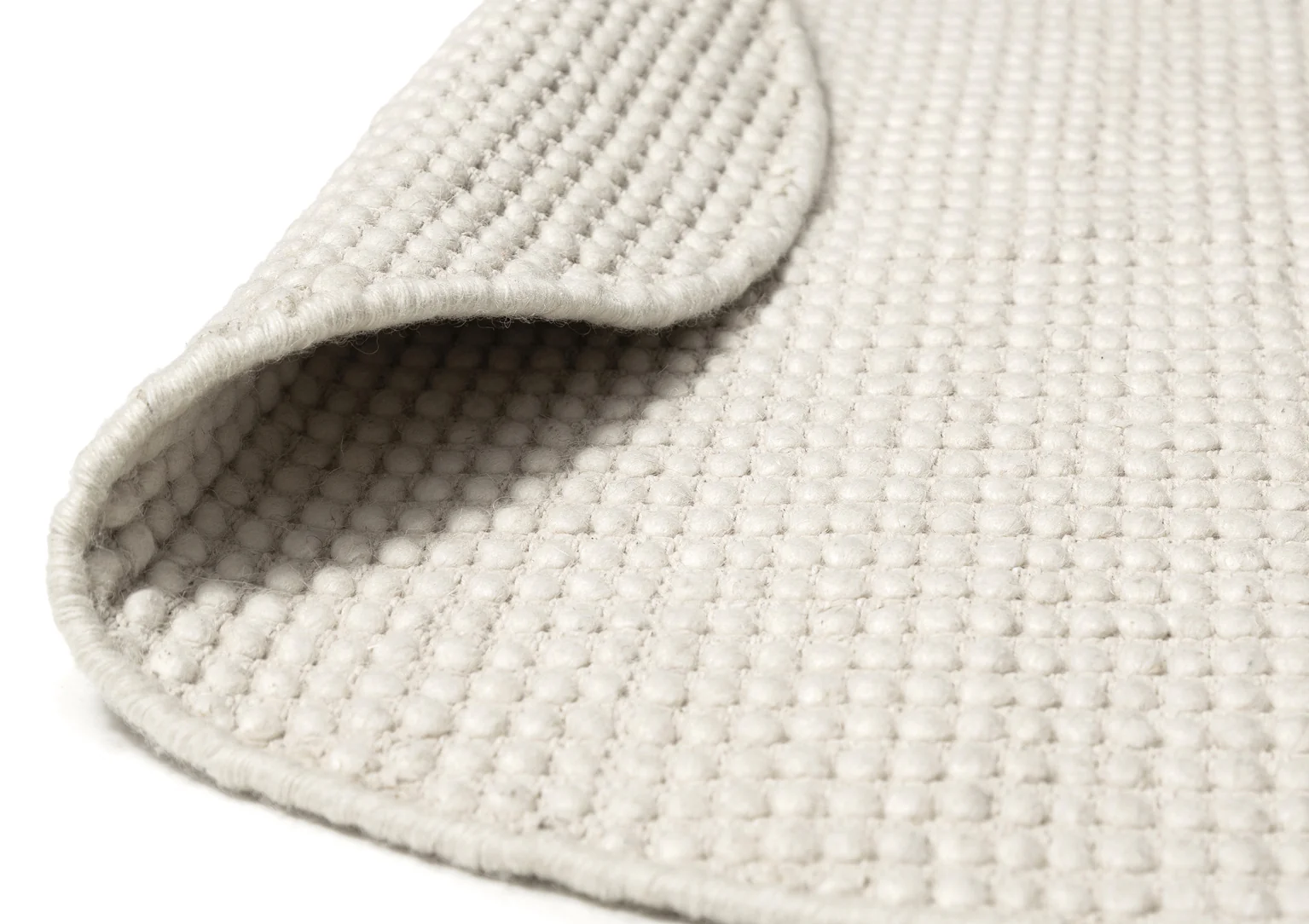 Larvic Ivory Chunky Wool Round Rug - Image 9