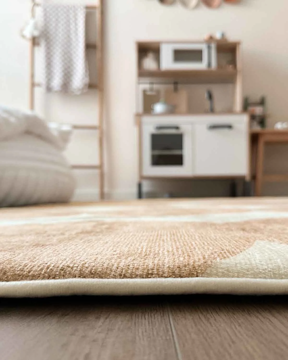 Lexa Beige and Light Beige Abstract Rollie Pollie Playmat - Image 5