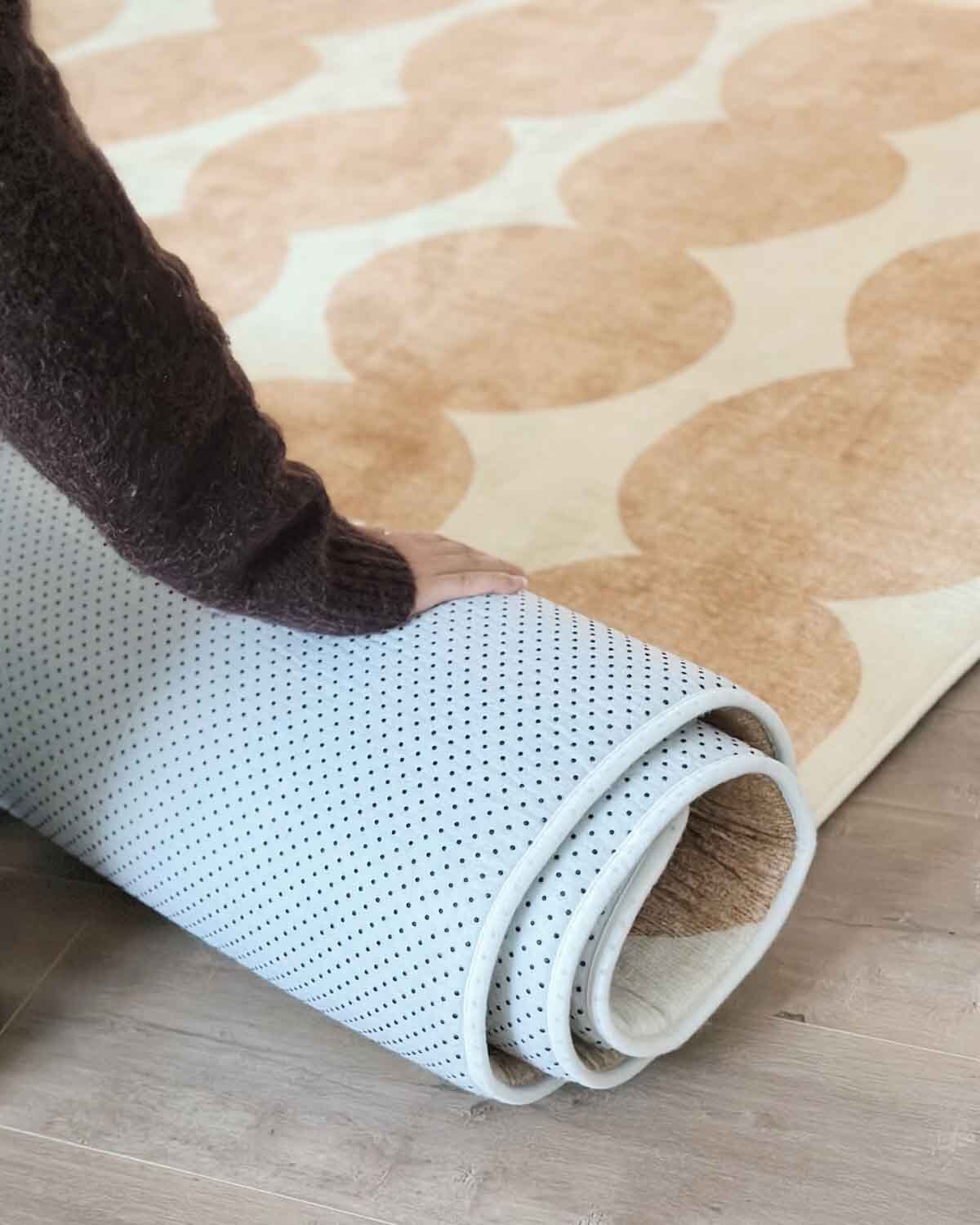 Lexa Beige and Light Beige Abstract Rollie Pollie Playmat - Image 7