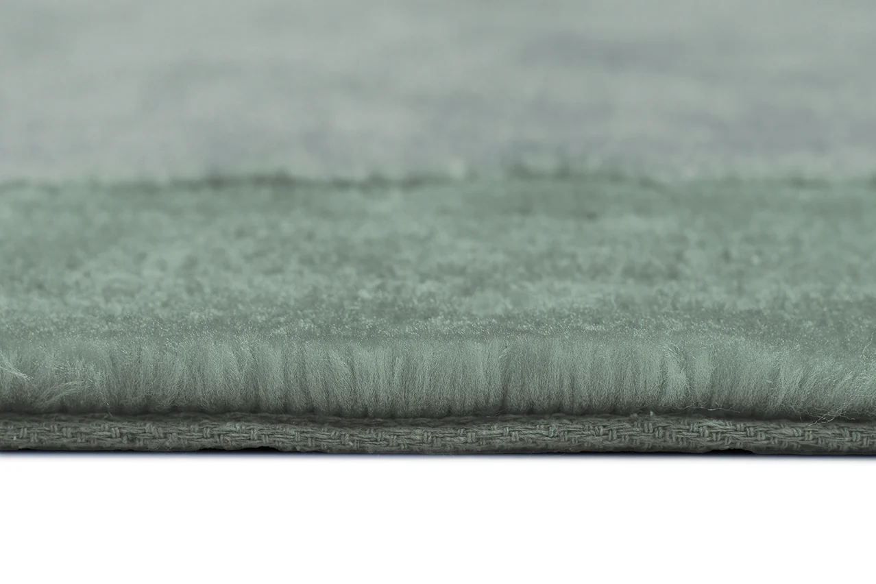Lila Green Bordered Shag Rug - Image 12