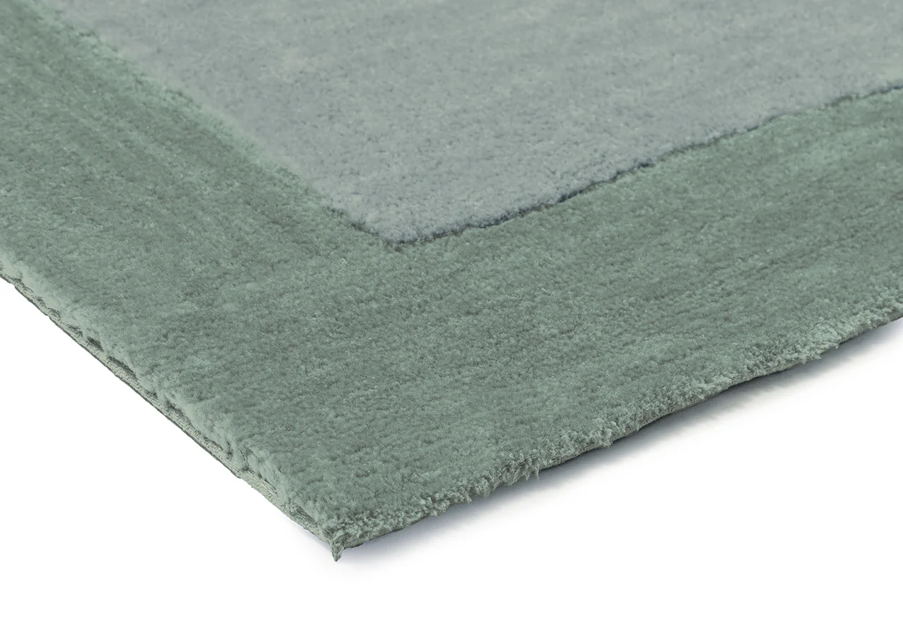 Lila Green Bordered Shag Rug - Image 7