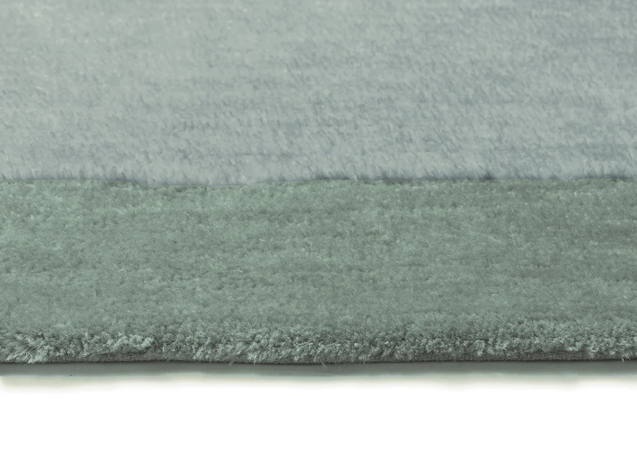 Lila Green Bordered Shag Rug - Image 8