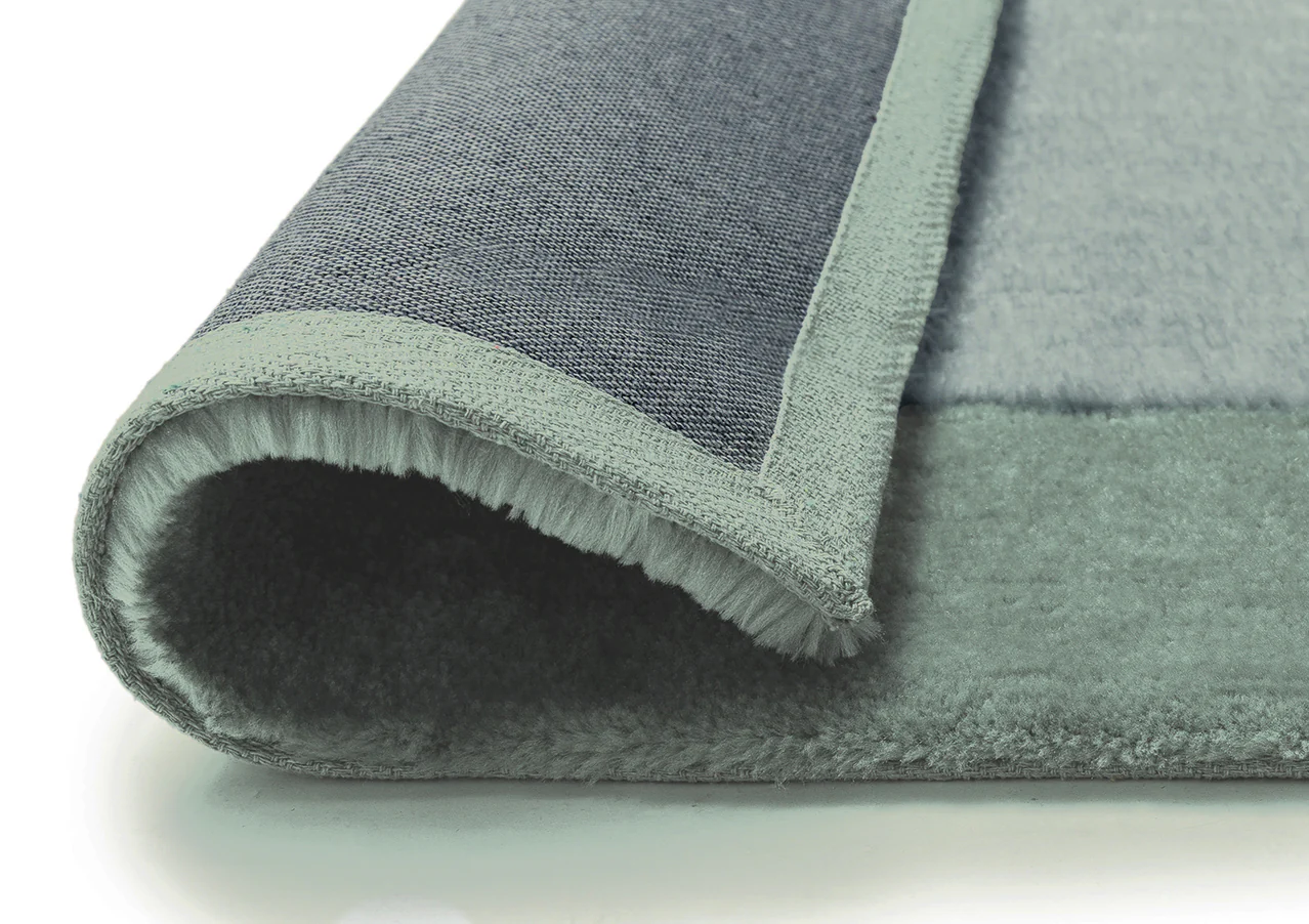 Lila Green Bordered Shag Rug - Image 9