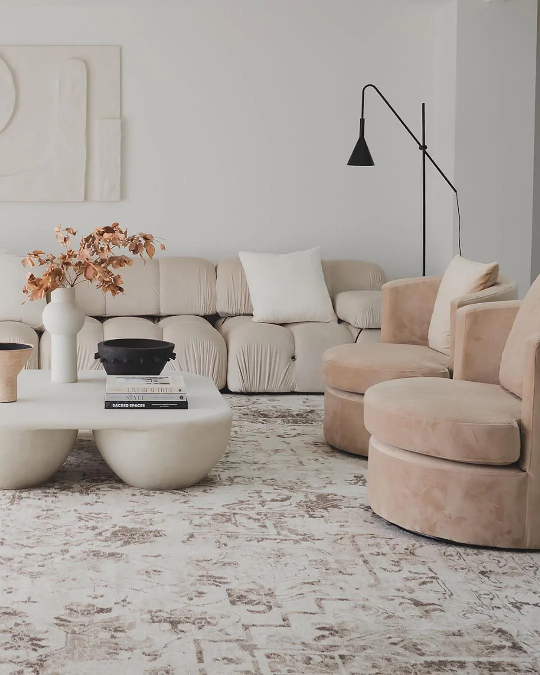 Liliana Cream And Brown Traditional Distressed Floral Rug - Image 2