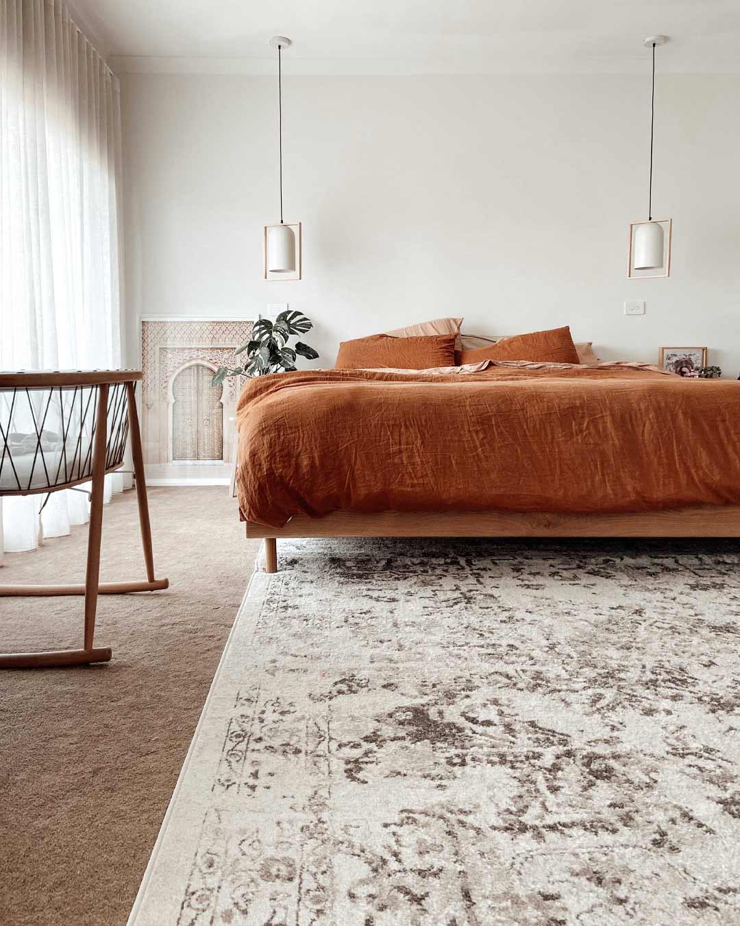 Liliana Cream And Brown Traditional Distressed Floral Rug - Image 6