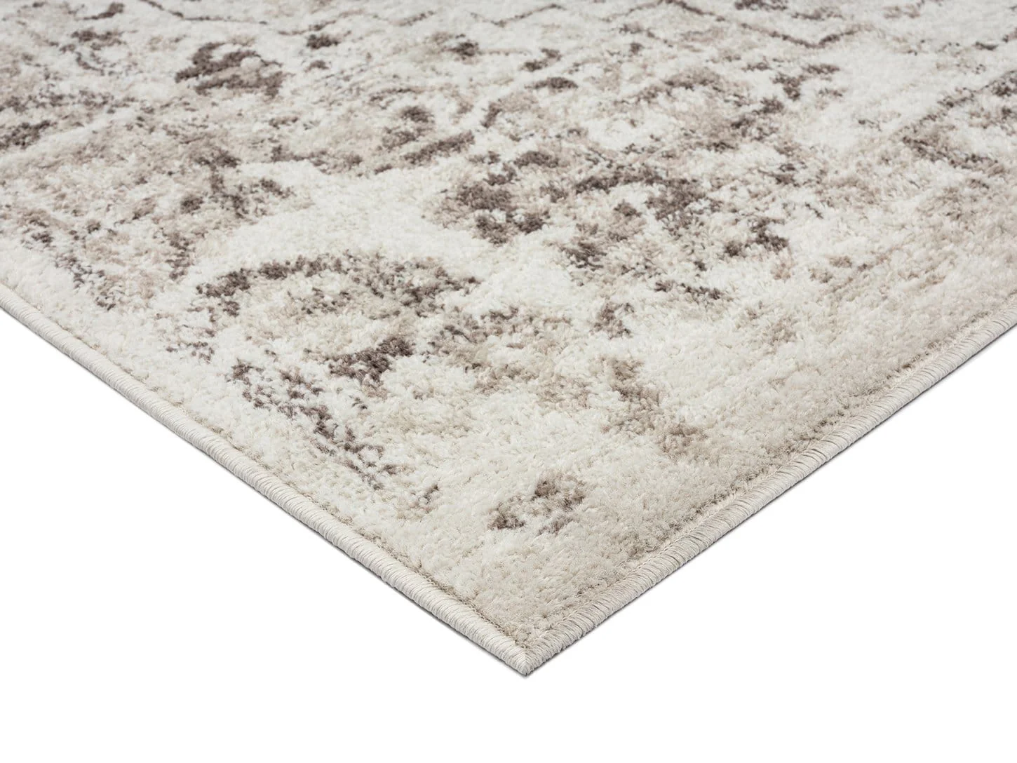 Liliana Cream And Brown Traditional Distressed Floral Runner Rug - Image 2