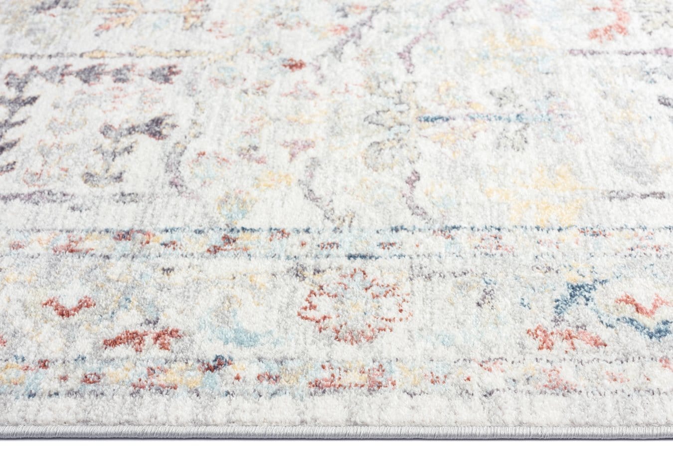 Livvie Blue and Orange Multi-Colour Distressed Rug - Image 9