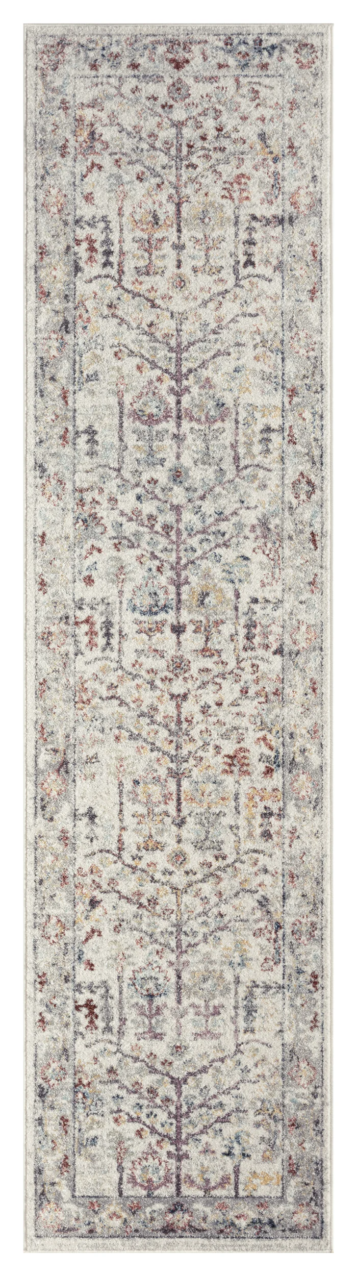 Livvie Blue and Orange Multi-Colour Distressed Runner Rug
