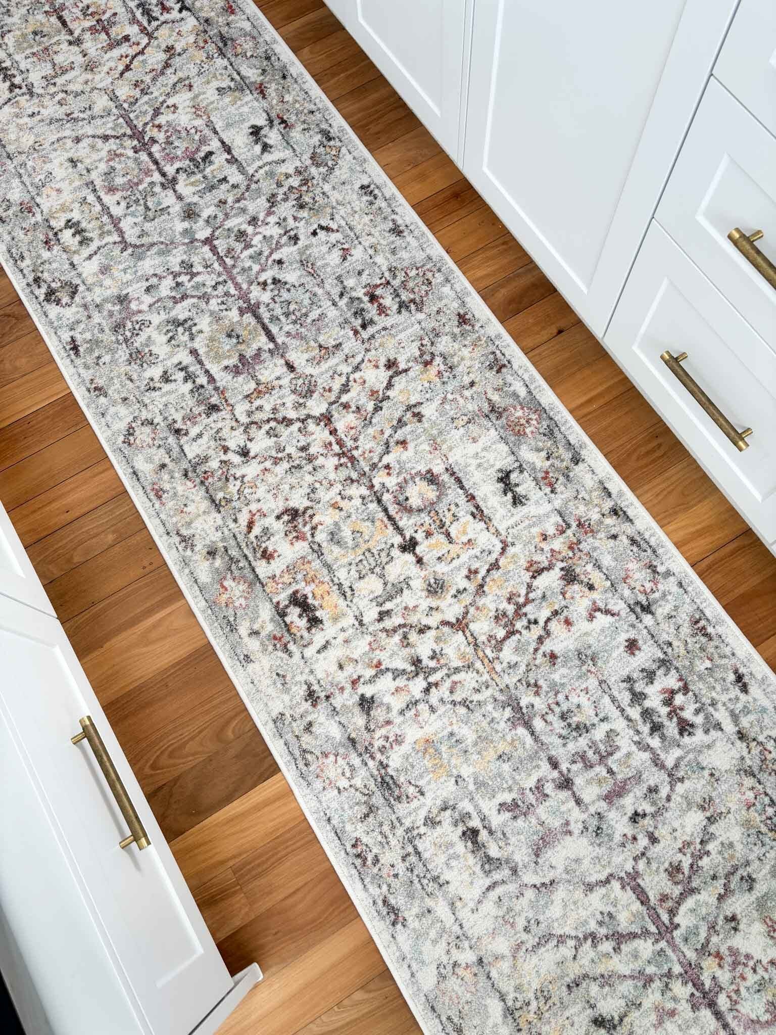 Livvie Blue and Orange Multi-Colour Distressed Runner Rug - Image 5