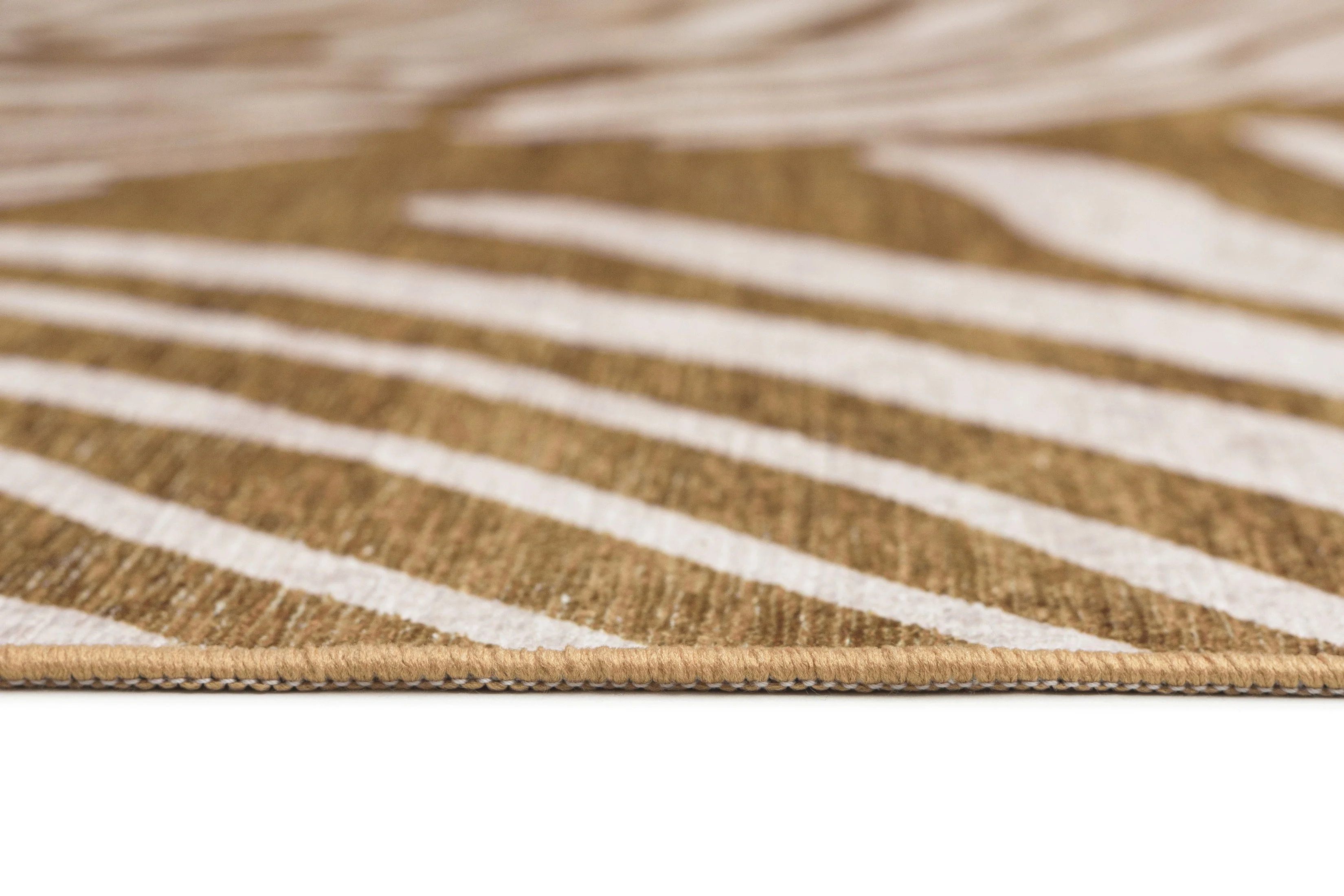 Liya Brown Palm Print Washable Rug - Image 10