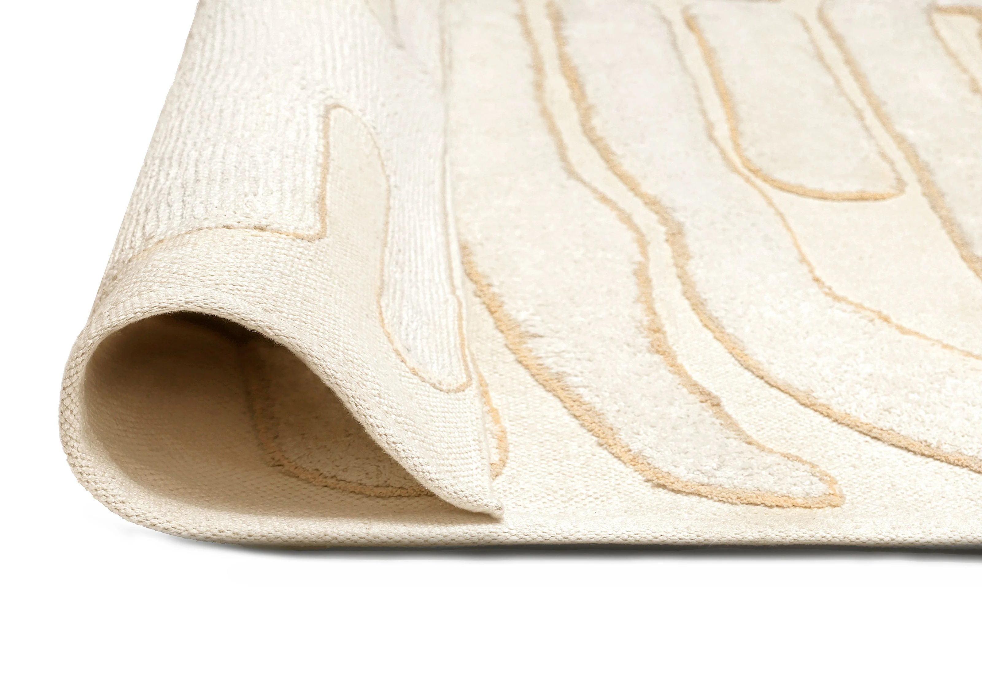 Lola Cream Abstract Cotton Washable Rug - Image 7