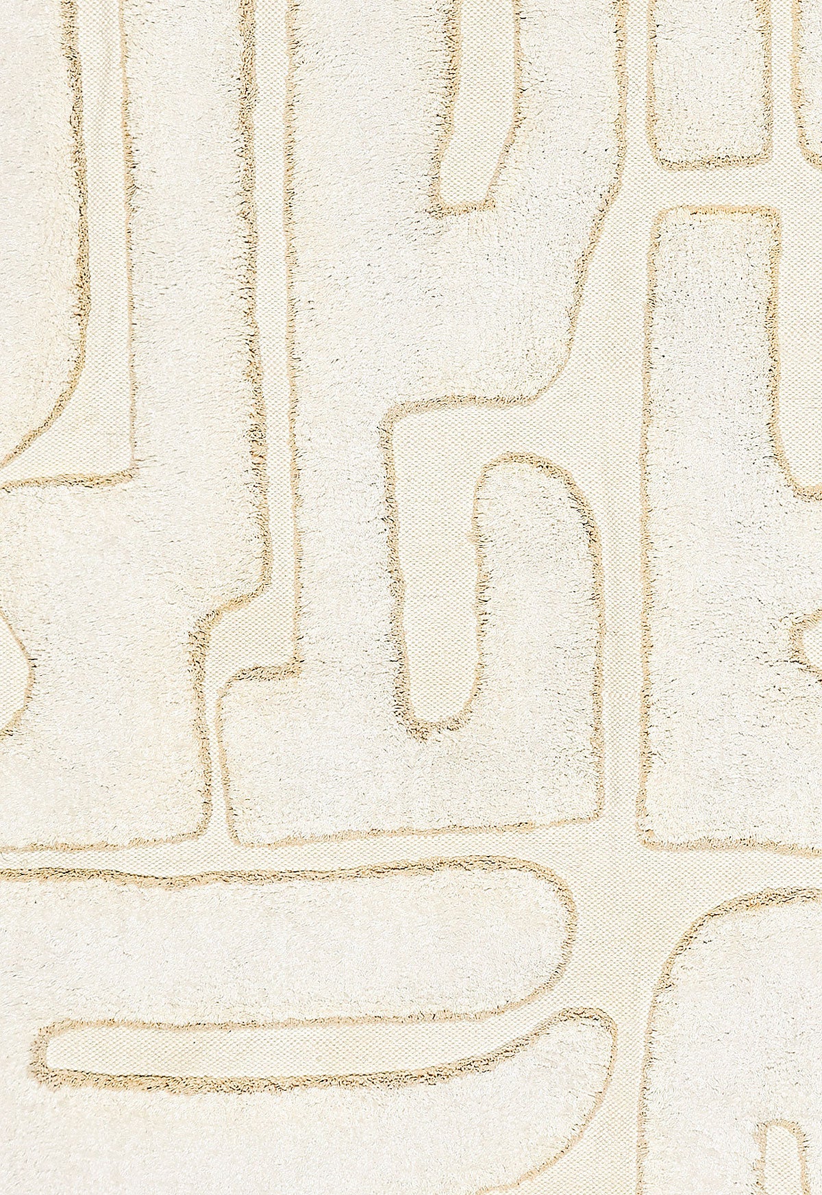 Lola Cream Abstract Cotton Washable Rug - Image 8