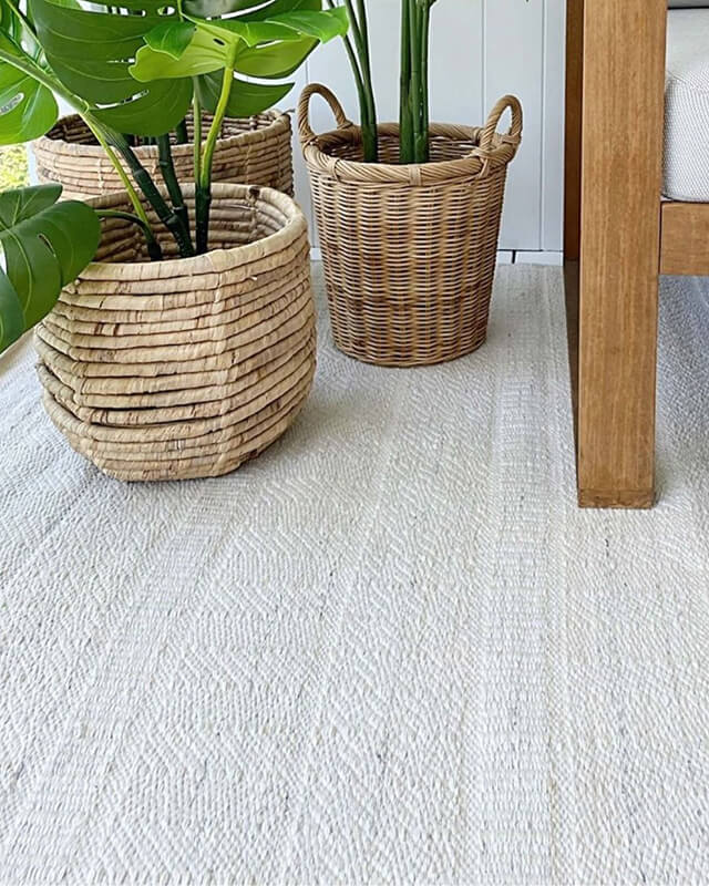 Loretta Cream and Grey Indoor Outdoor P.E.T Rug - Image 2