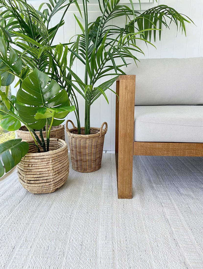 Loretta Cream and Grey Indoor Outdoor P.E.T Rug - Image 5