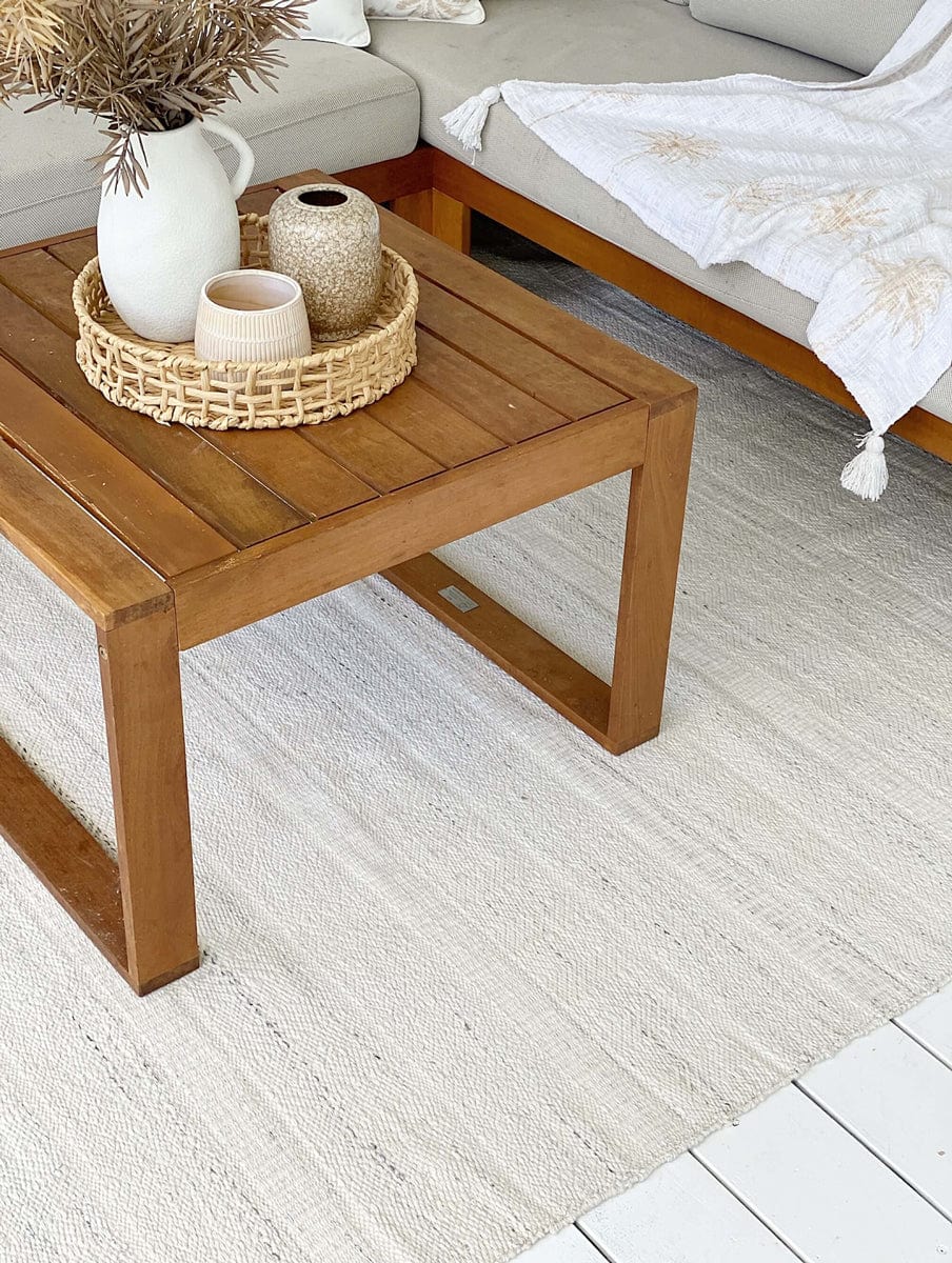 Loretta Cream and Grey Indoor Outdoor P.E.T Rug - Image 6