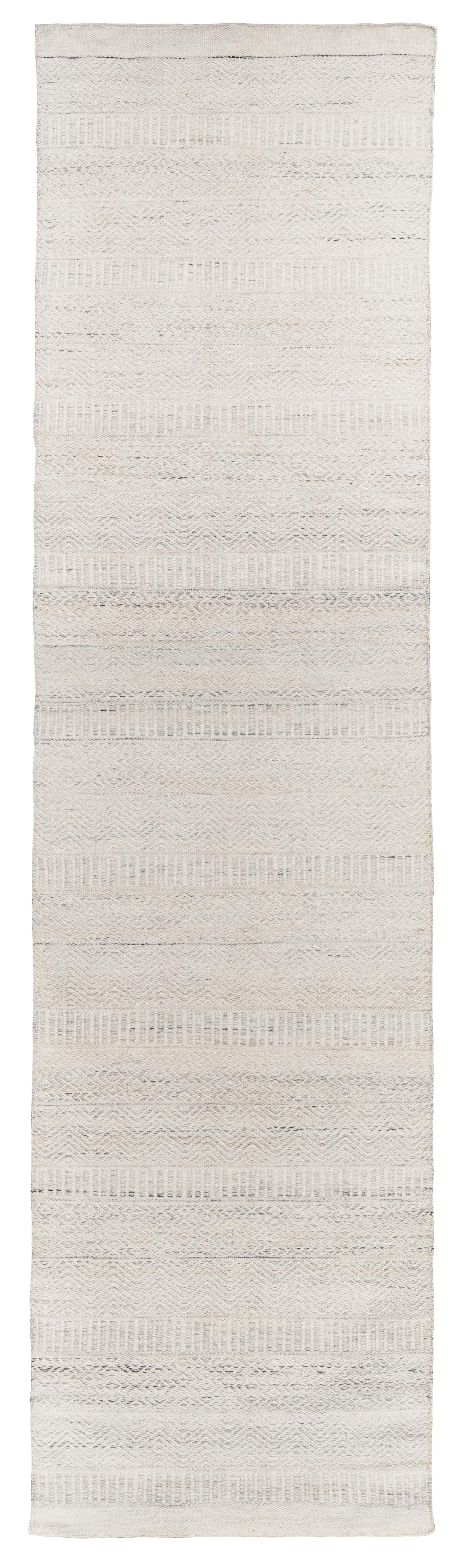 Loretta Cream and Grey Indoor Outdoor P.E.T Runner Rug