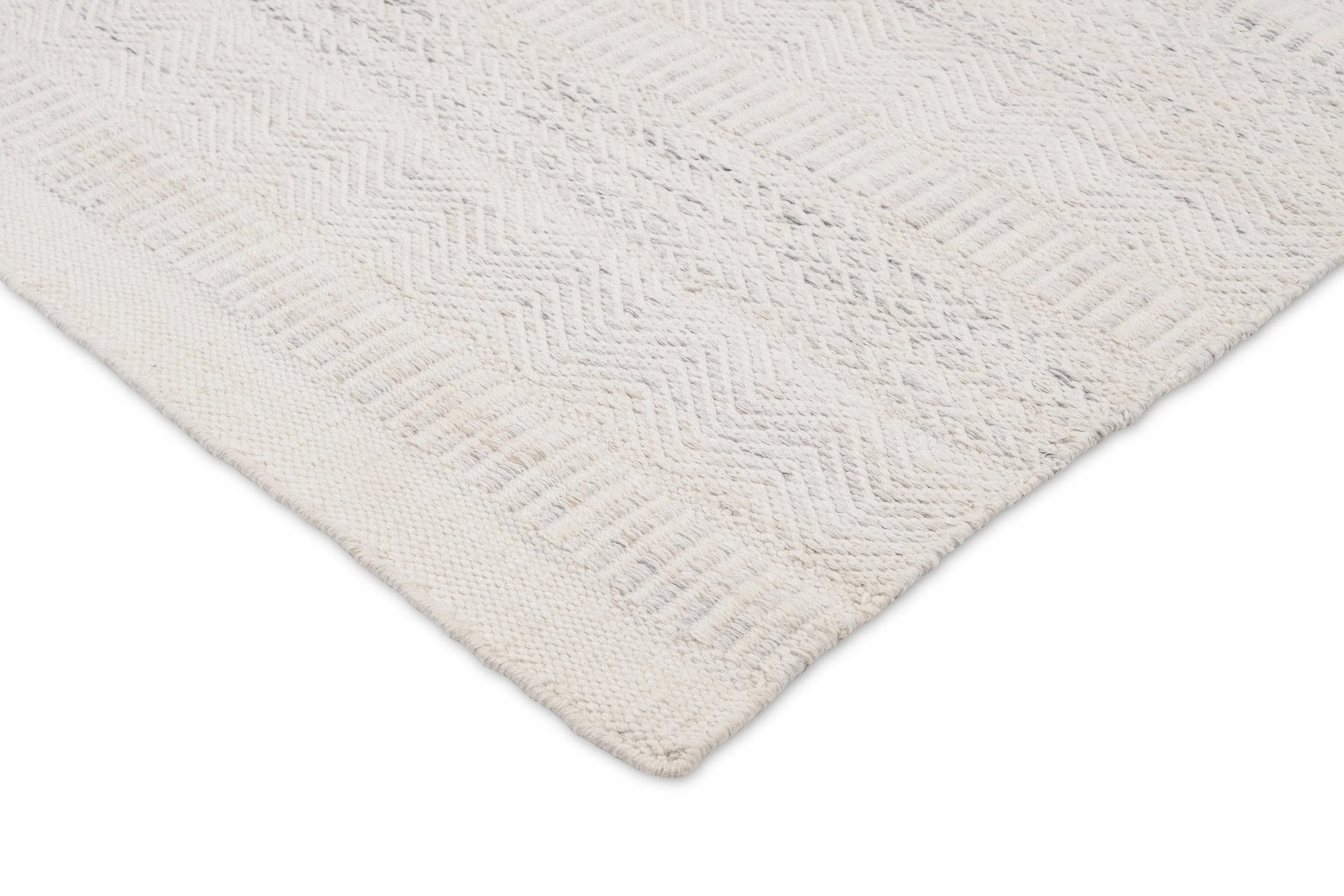 Loretta Cream and Grey Indoor Outdoor P.E.T Runner Rug - Image 2
