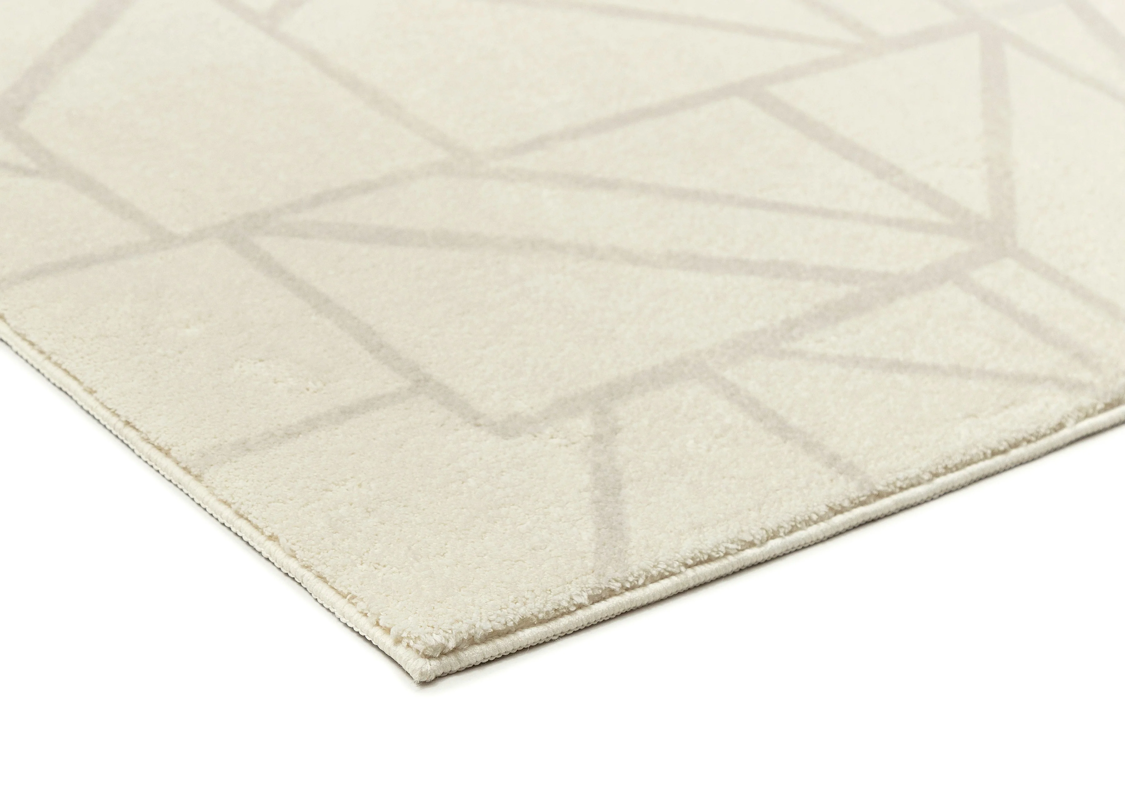 Luca Grey Cream Geometric Washable Rug - Image 5