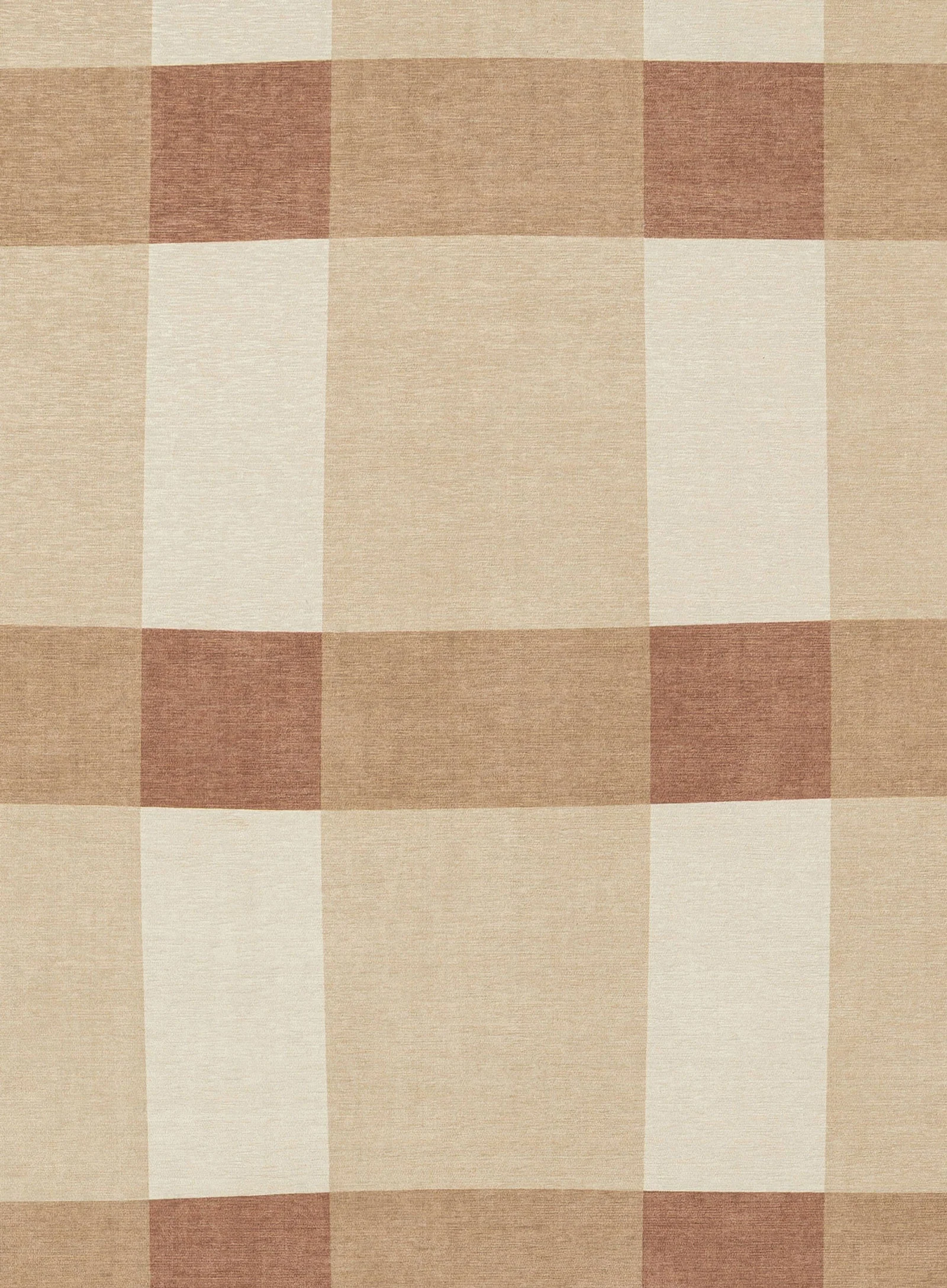 Lucca Beige Ivory and Terracotta Checkered Indoor Outdoor Rug - Image 10