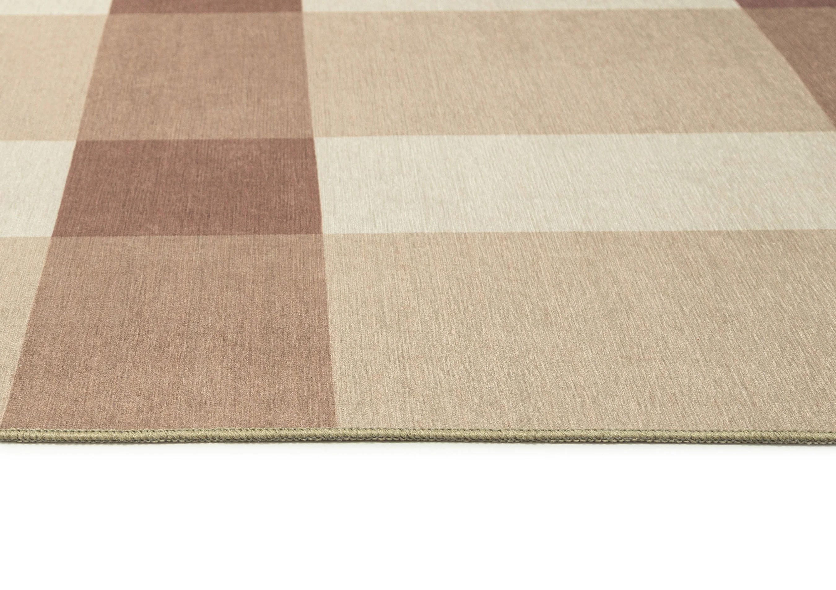 Lucca Beige Ivory and Terracotta Checkered Indoor Outdoor Rug - Image 8