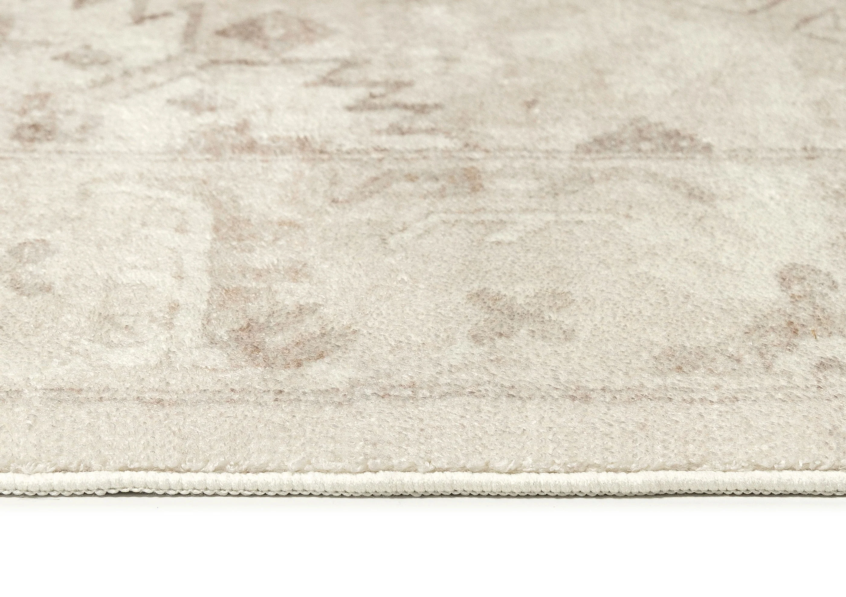 Lucille Cream and Beige Distressed Washable Rug - Image 10