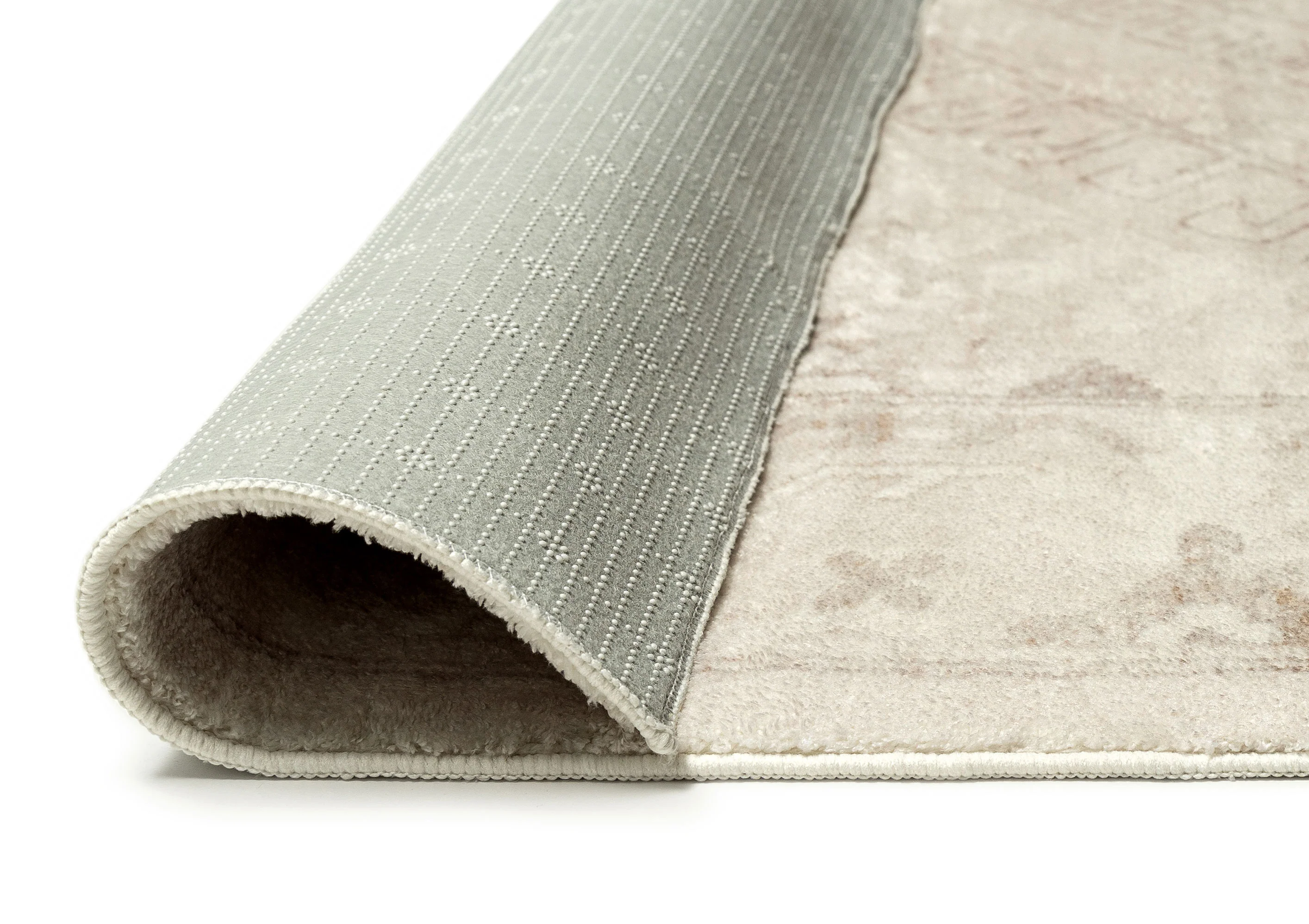 Lucille Cream and Beige Distressed Washable Rug - Image 11