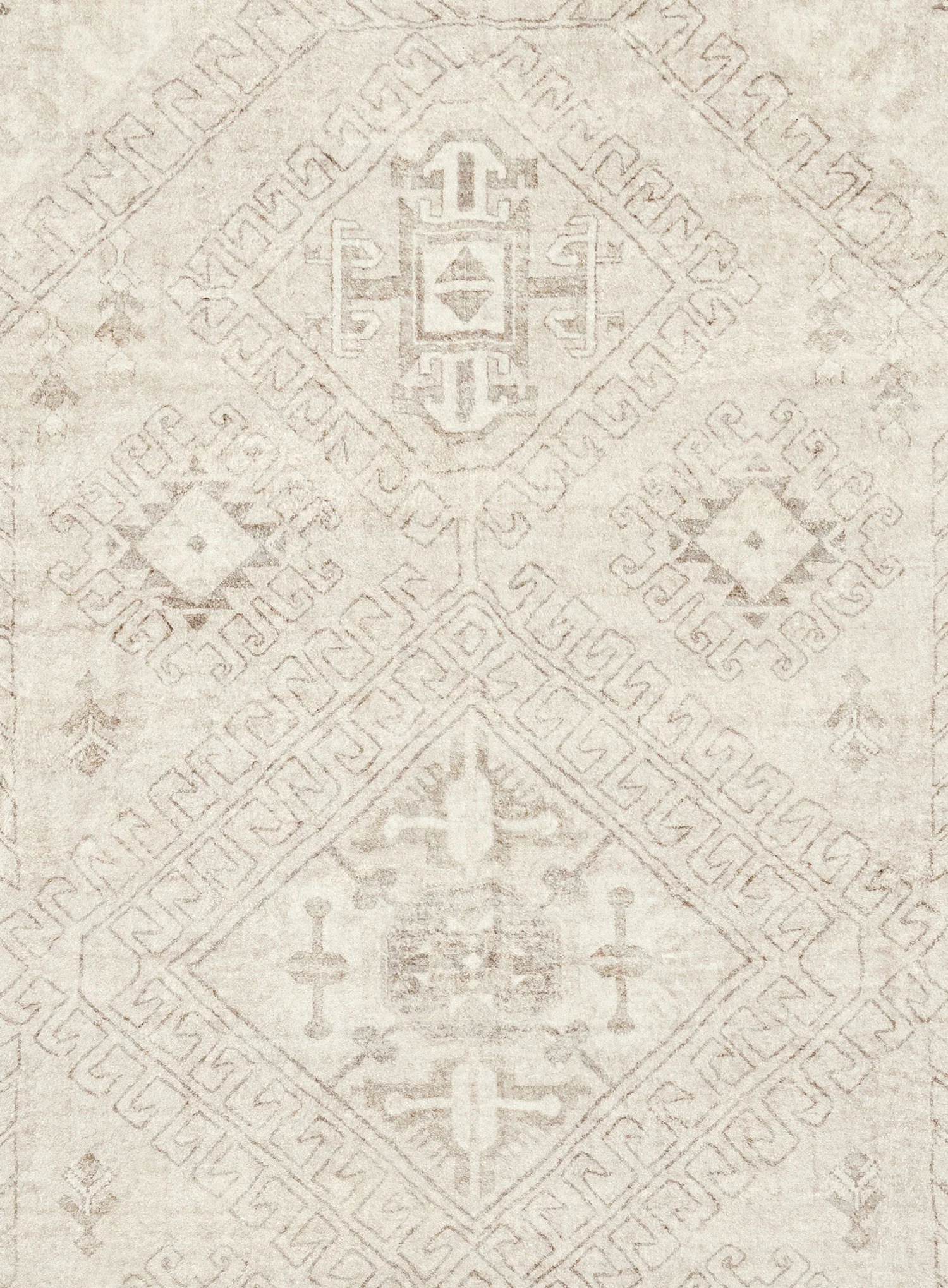 Lucille Cream and Beige Distressed Washable Rug - Image 13