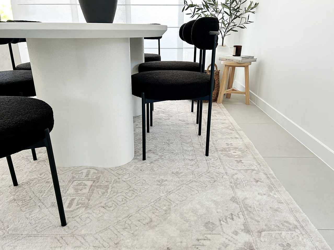 Lucille Cream and Beige Distressed Washable Rug - Image 8
