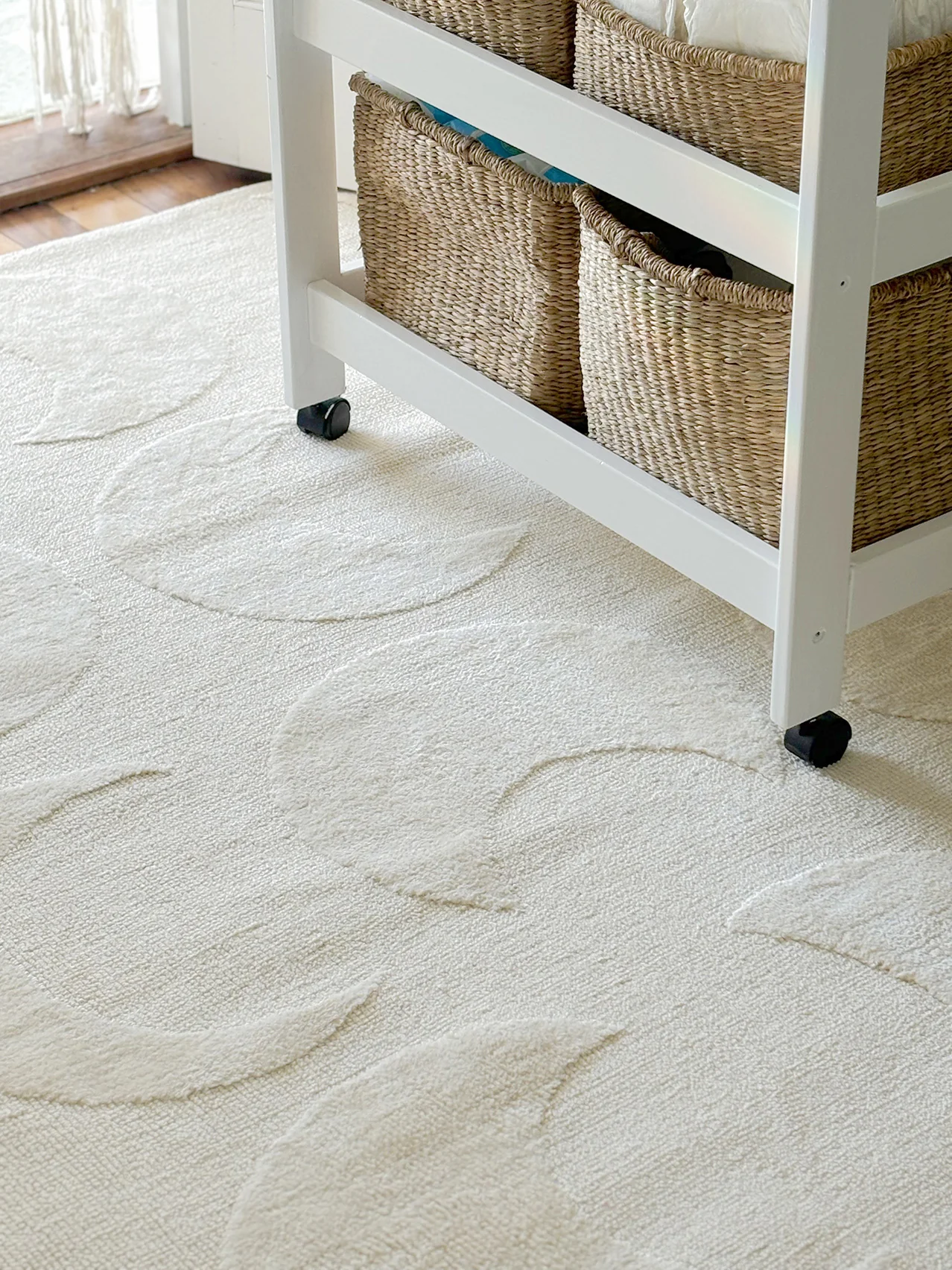 Lucy Beige Cream Half-Moon Pattern Rug - Image 10