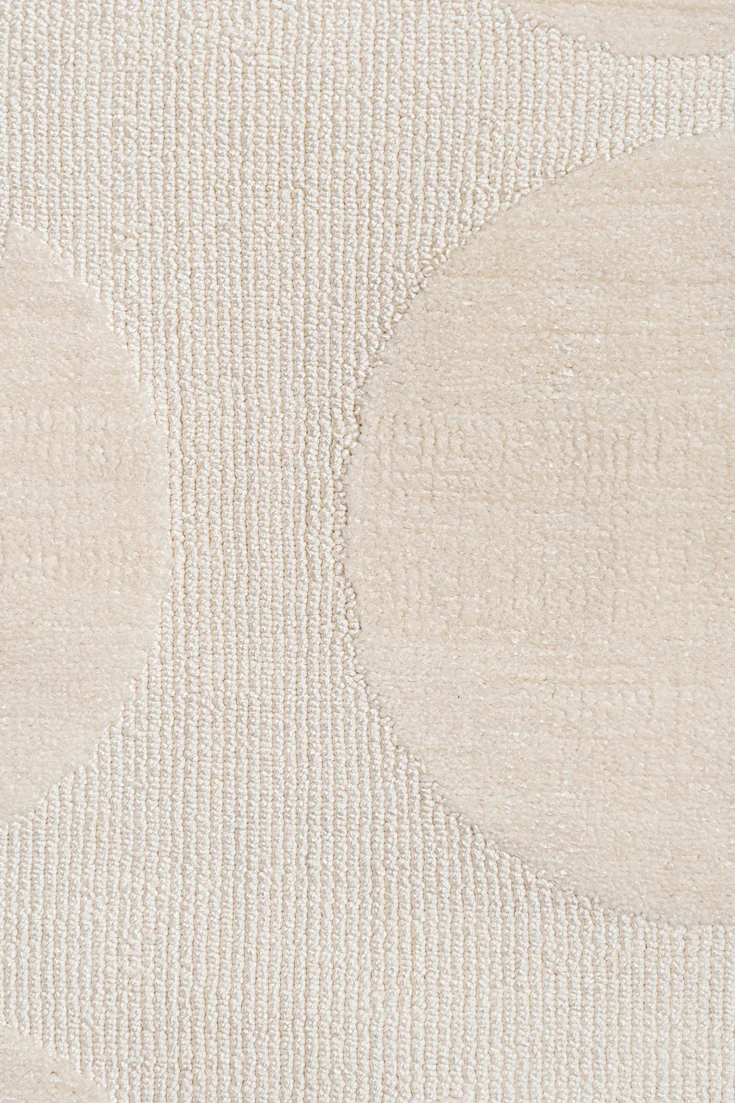 Lucy Beige Cream Half-Moon Pattern Rug - Image 19