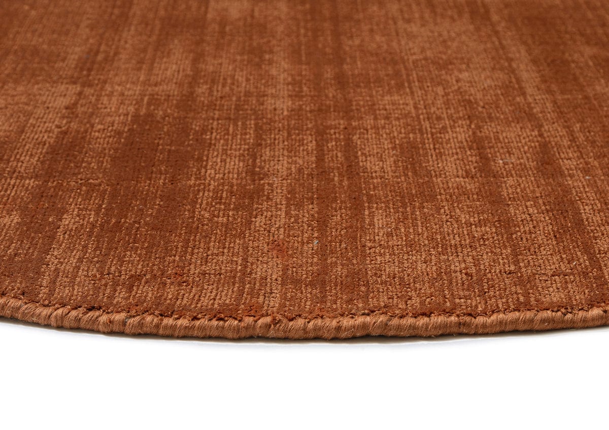Lupe Terracotta Handwoven Round Rug - Image 5