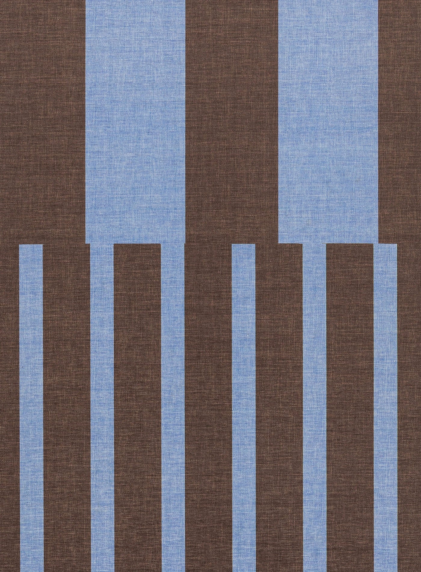 Luz Deep Cocoa and Vivid Blue Striped Indoor Outdoor Rug - Image 12