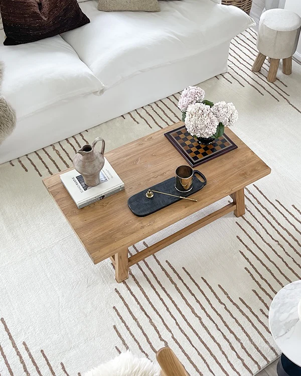 Lyra Ivory and Brown Diamond Stripe Washable Rug - Image 6