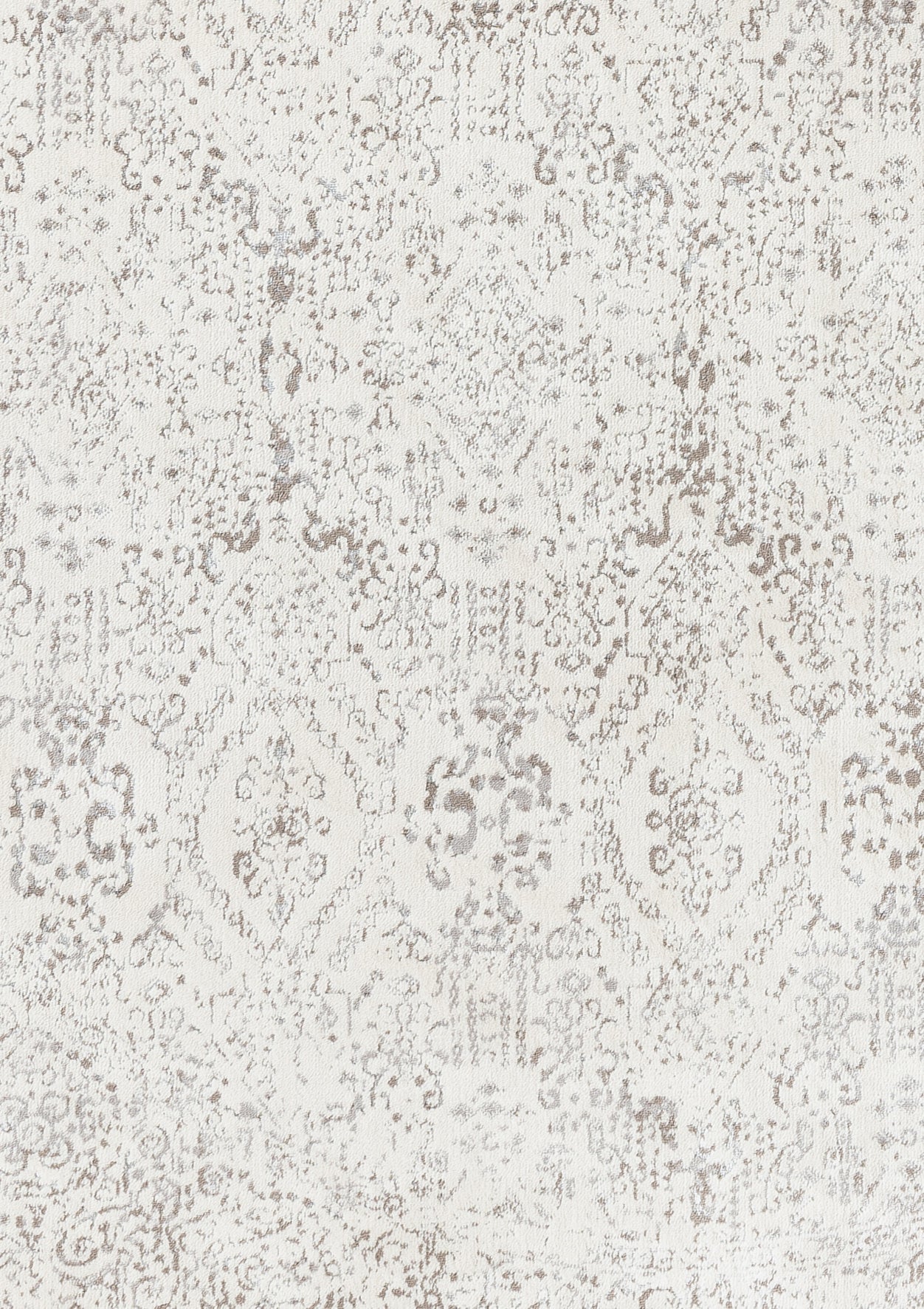 Madison Ivory And Grey Traditional Distressed Round Rug - Image 6