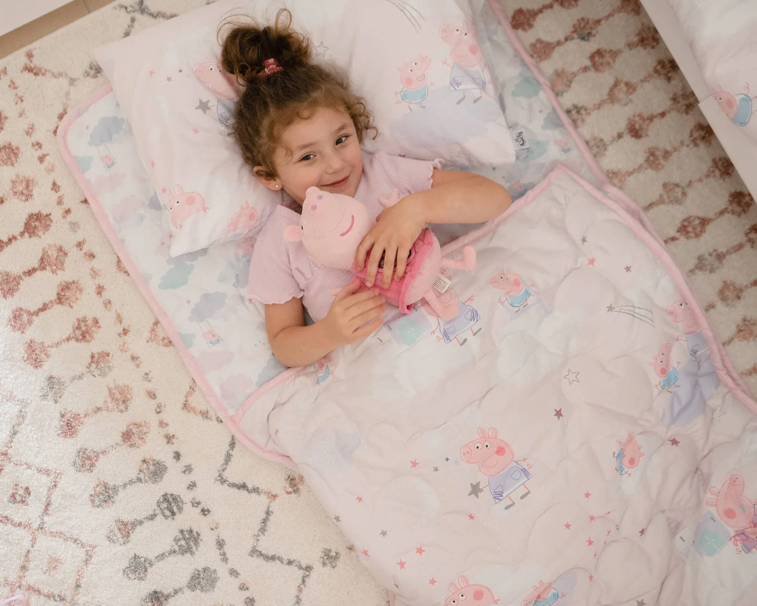 Maggie Pink and Grey Tribal Diamond Rug - Image 4