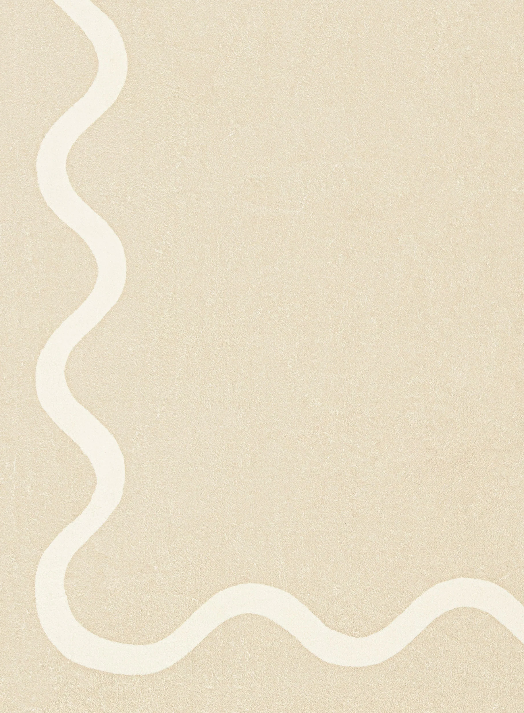 Mahali Beige Ivory Wiggle Bordered Washable Rug - Image 10