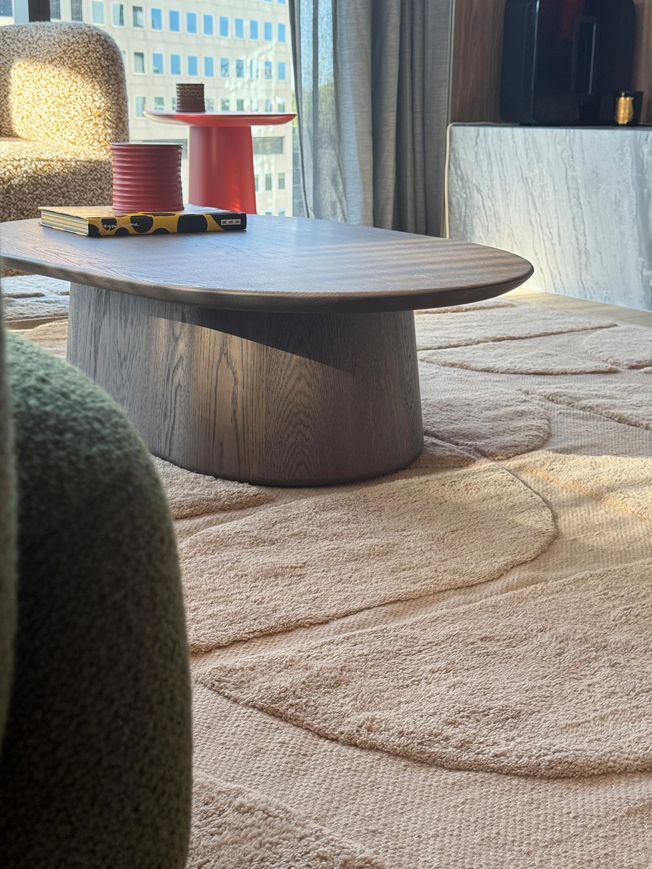 Mai Beige Geometric Washable Wool Rug - Image 6