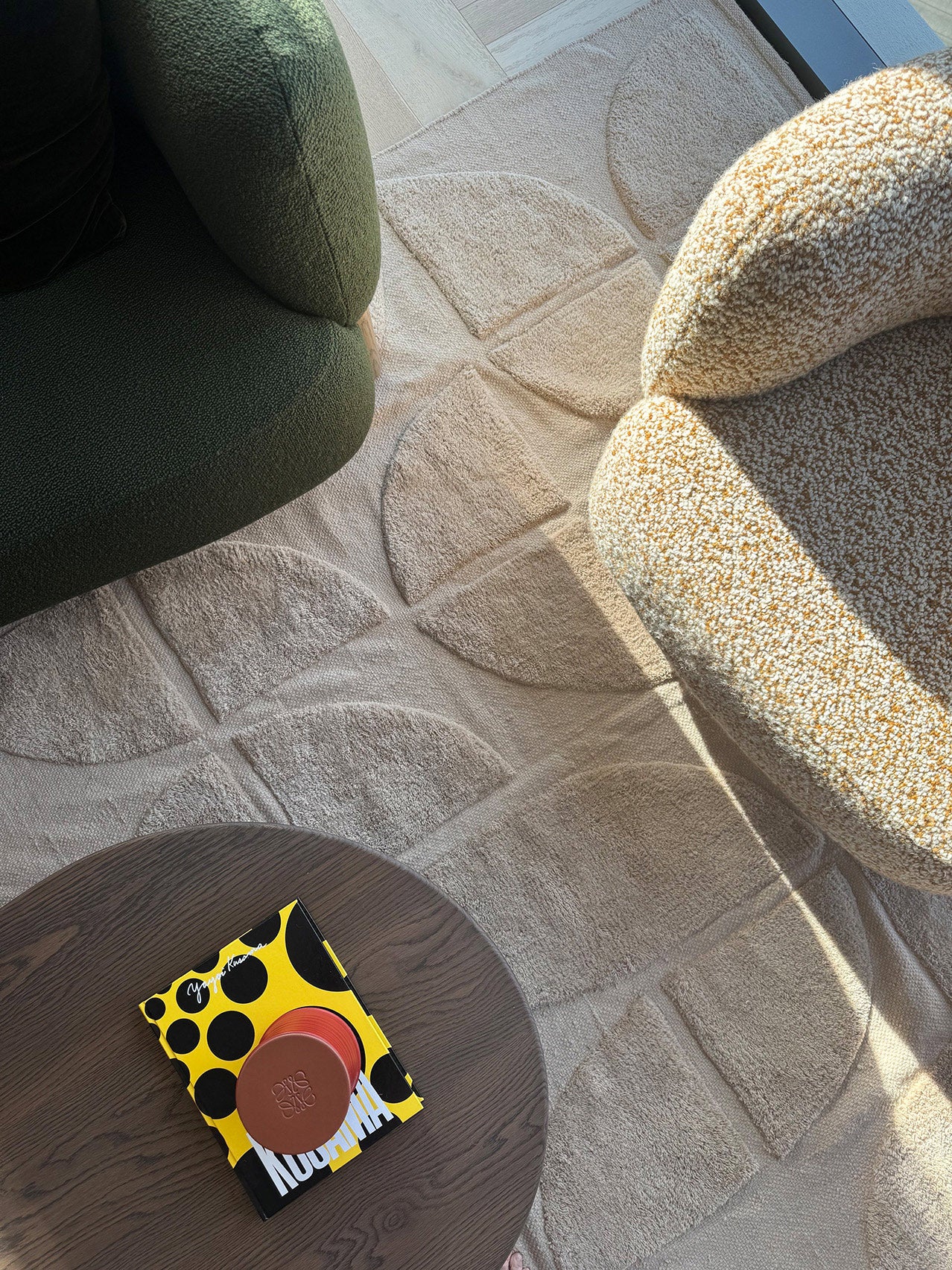 Mai Beige Geometric Washable Wool Rug - Image 7