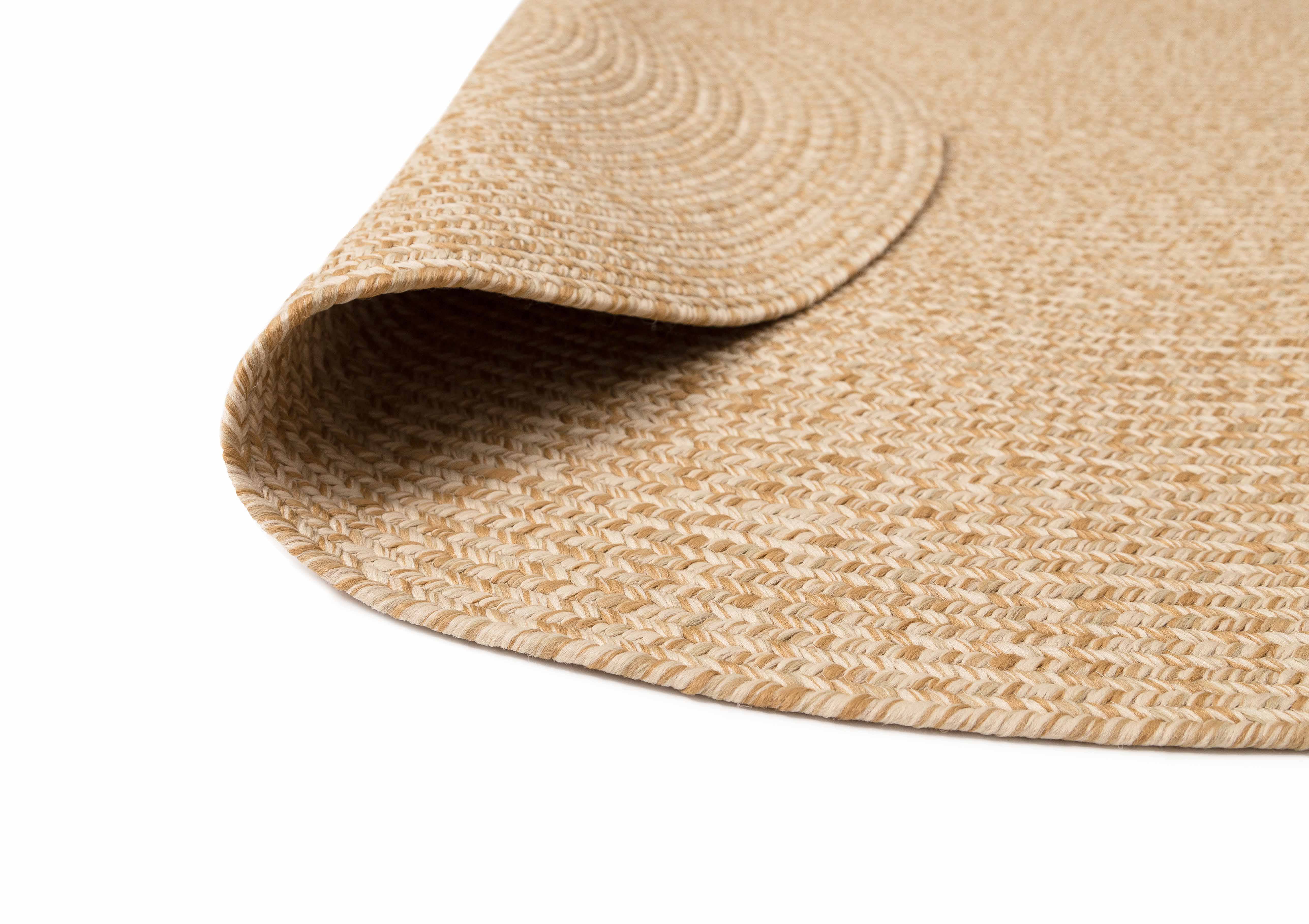 Malia Beige Braided Flatweave Indoor Outdoor Oval Rug - Image 11
