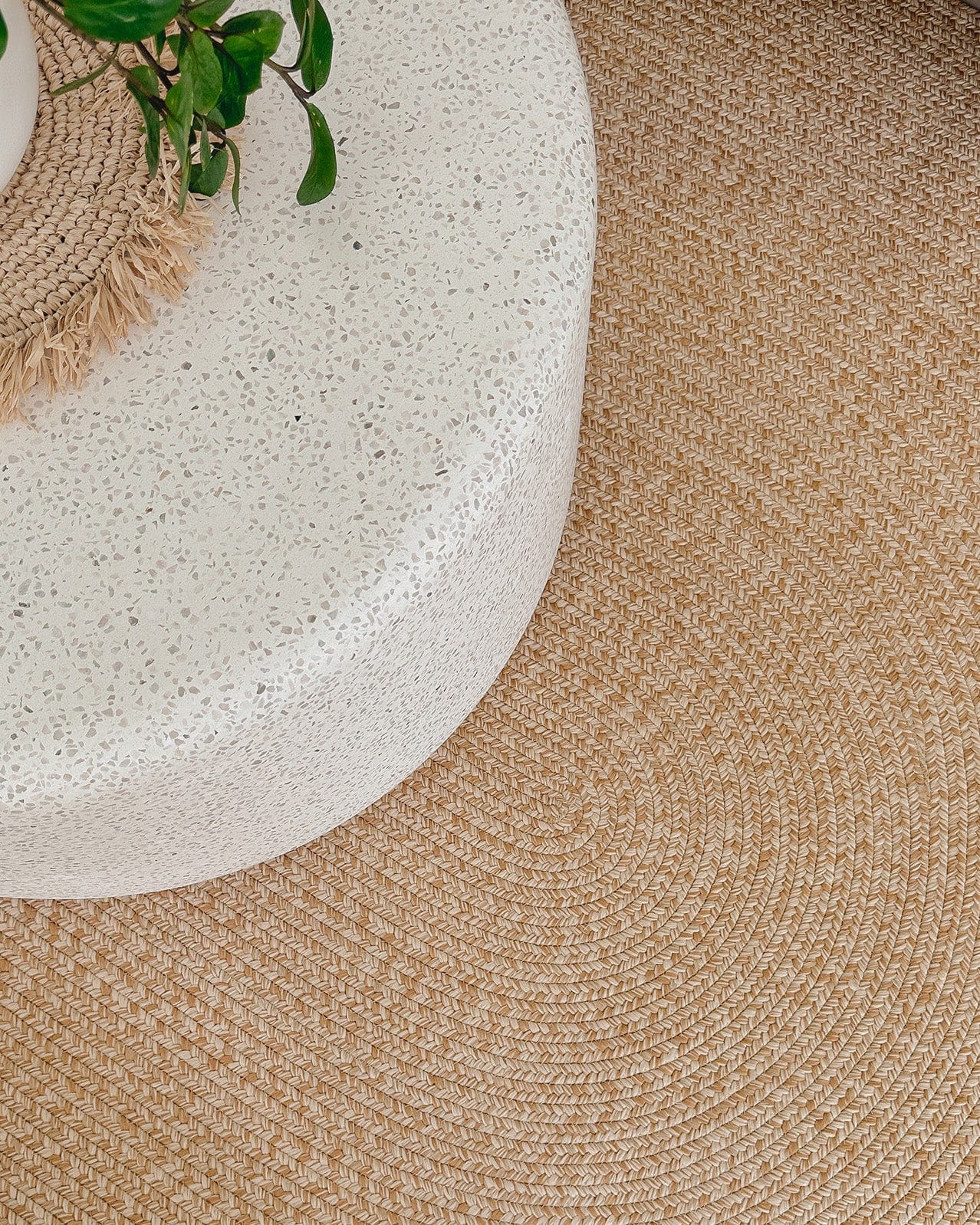 Malia Beige Braided Flatweave Indoor Outdoor Oval Rug - Image 6