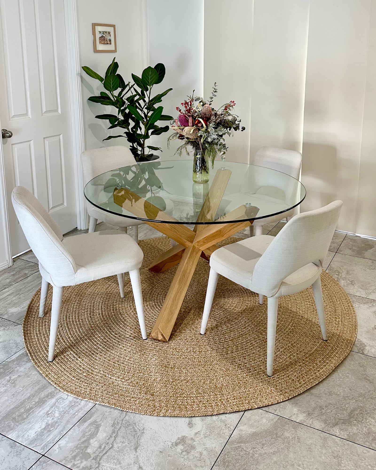 Malia Beige Braided Flatweave Indoor Outdoor Round Rug - Image 8