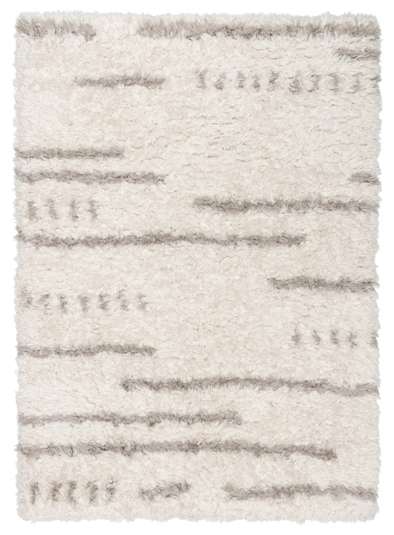 Mandisa Cream & Beige Tribal Shag Rug