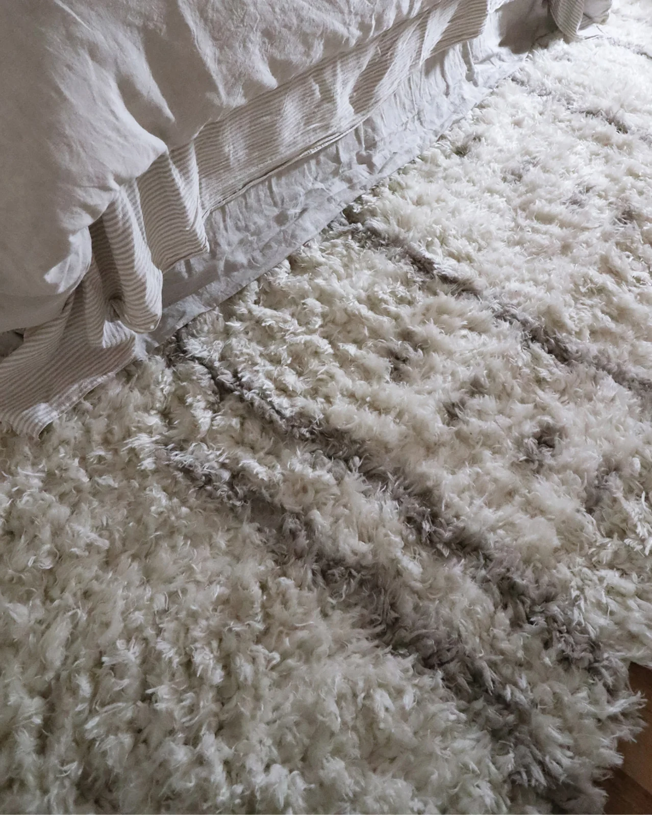 Mandisa Cream & Beige Tribal Shag Rug - Image 6