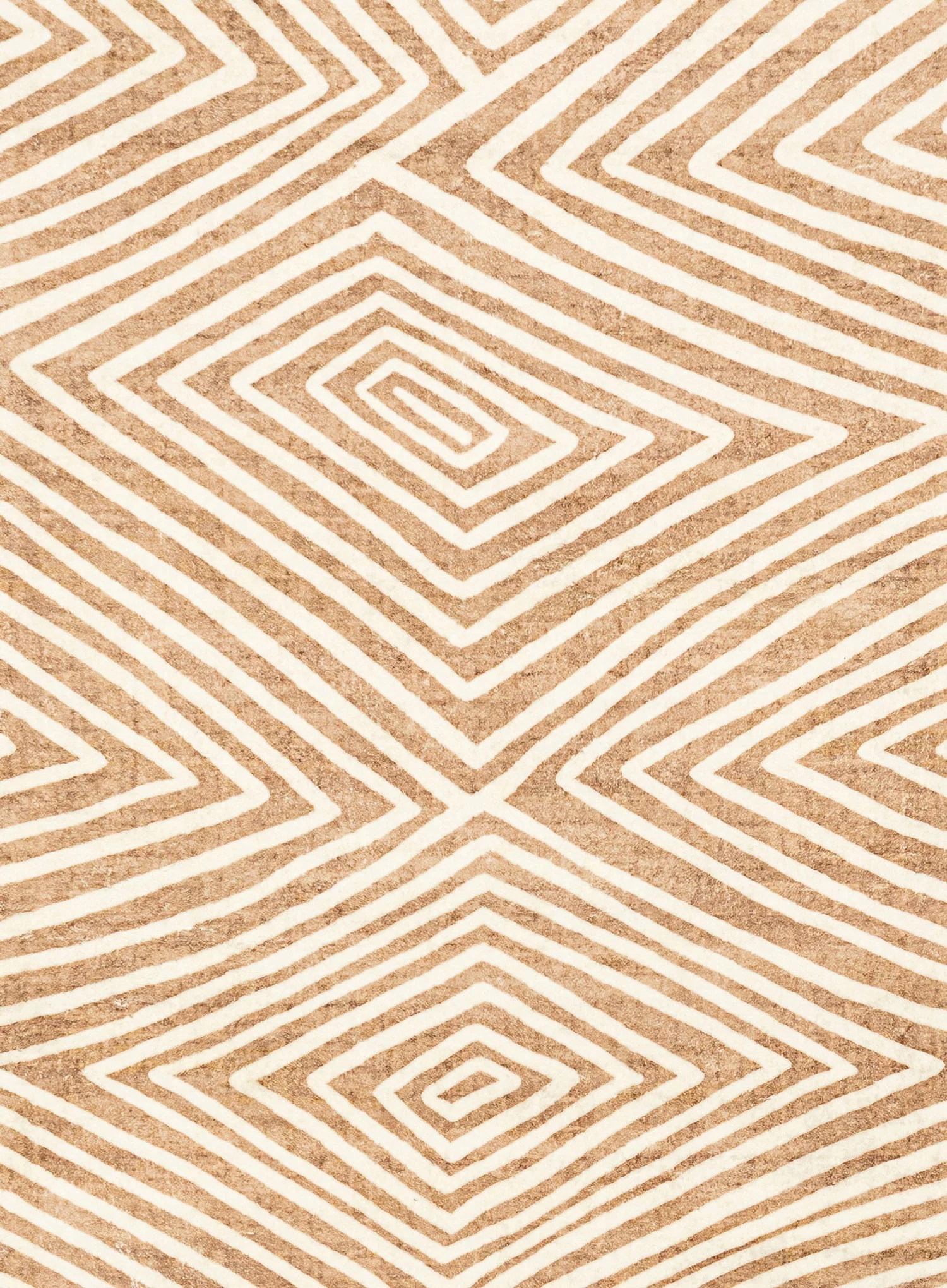 Margaux Brown Beige Diamond Tribal Pattern Washable Rug - Image 8