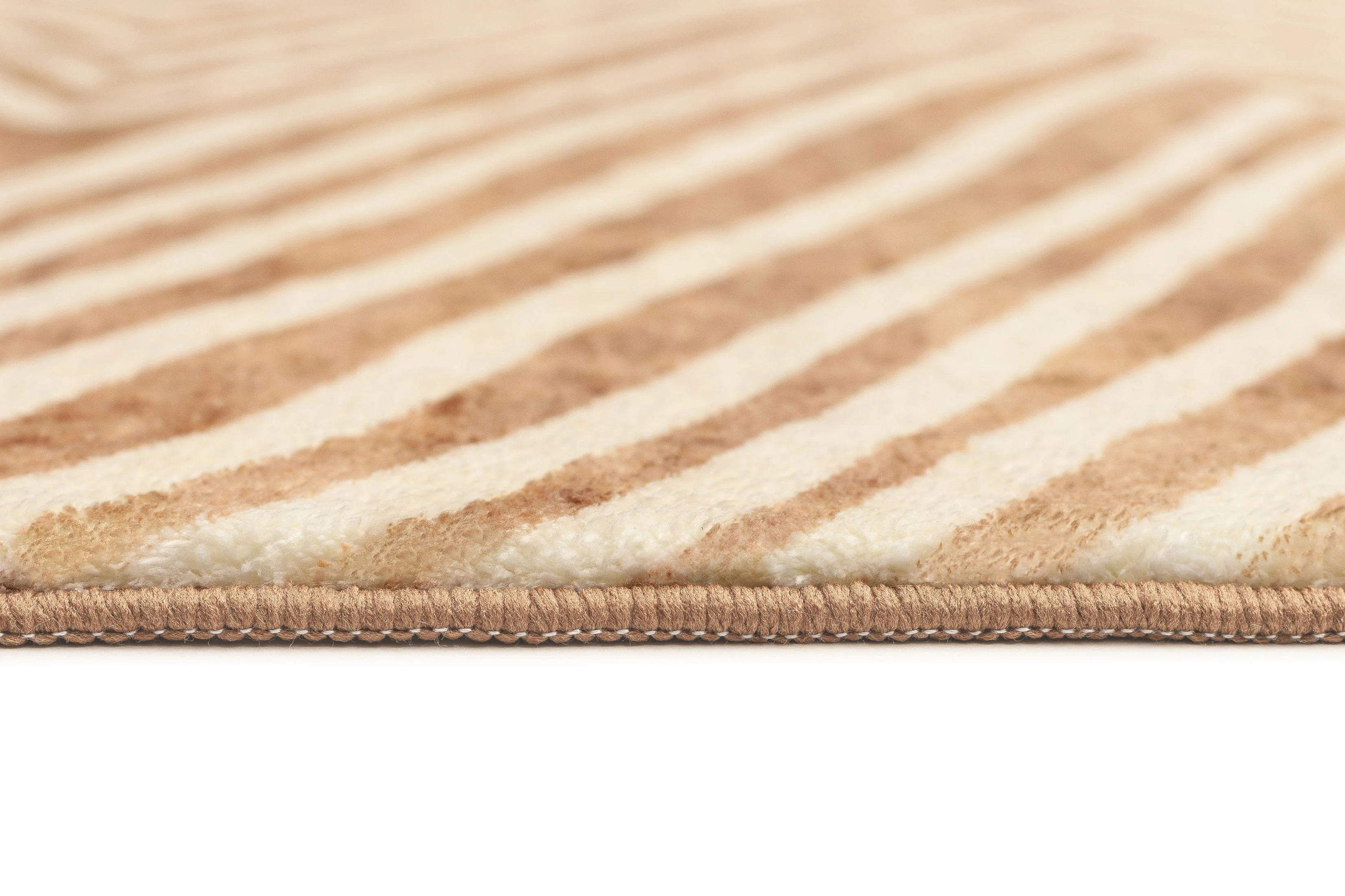 Margaux Brown Beige Diamond Tribal Pattern Washable Rug - Image 9