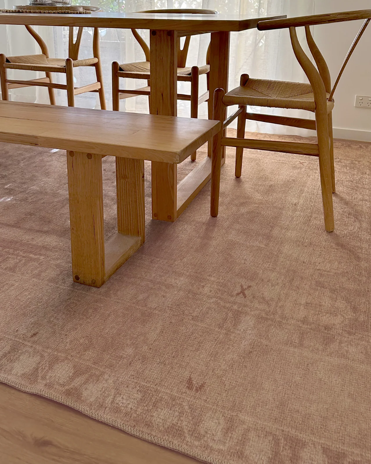 Mariana Cream and Peach Medallion Washable Rug - Image 4