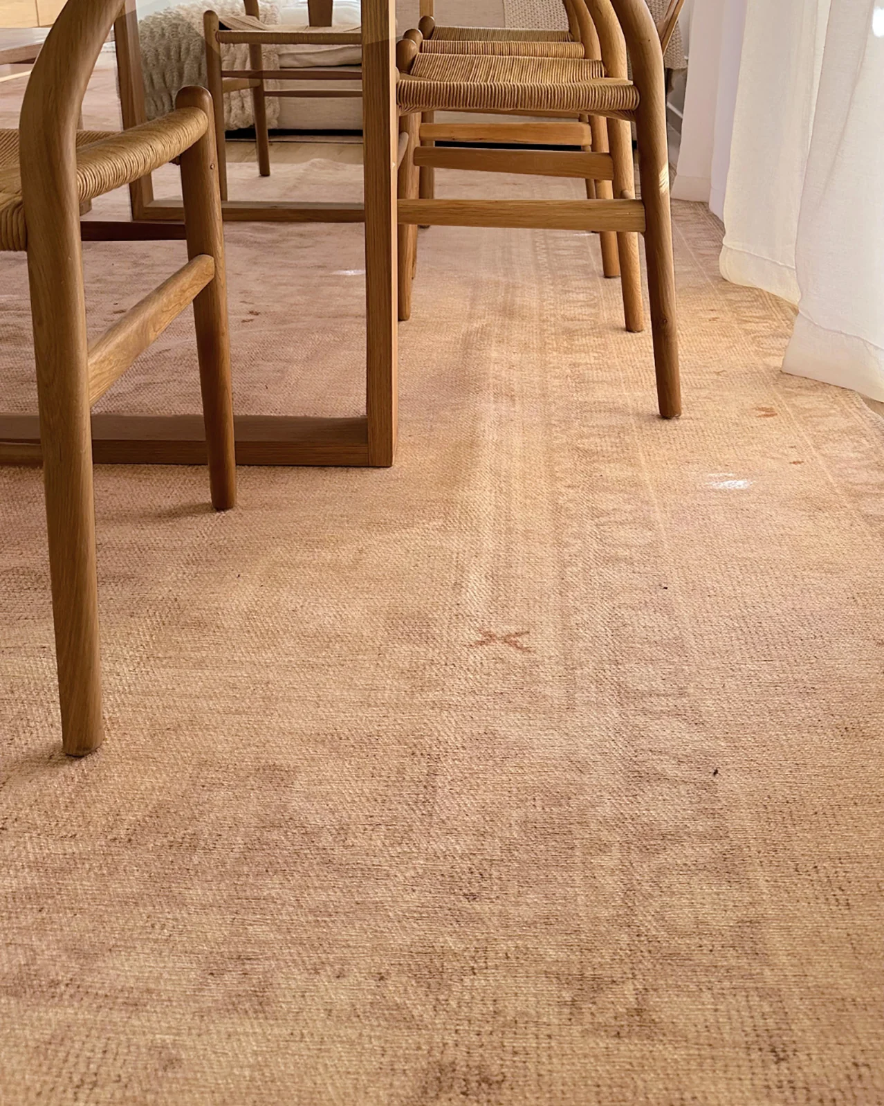 Mariana Cream and Peach Medallion Washable Rug - Image 5