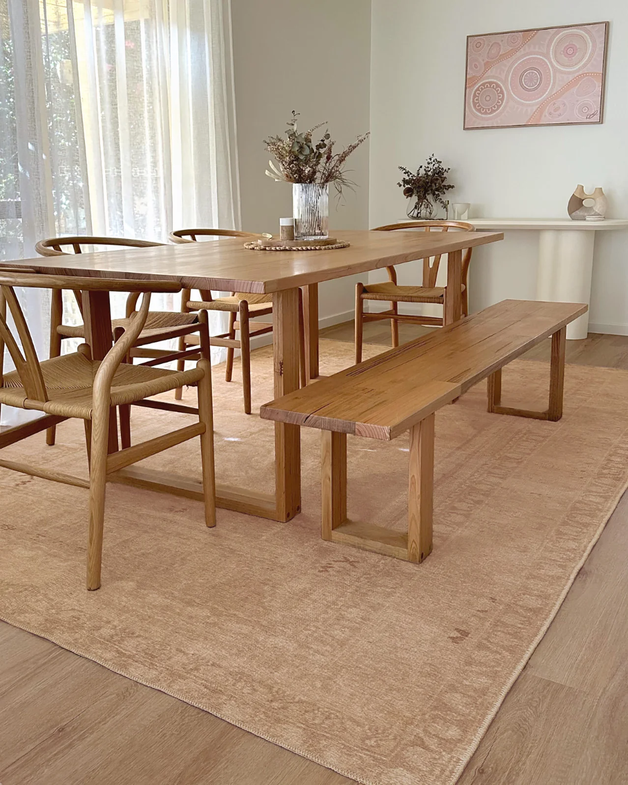 Mariana Cream and Peach Medallion Washable Rug - Image 6