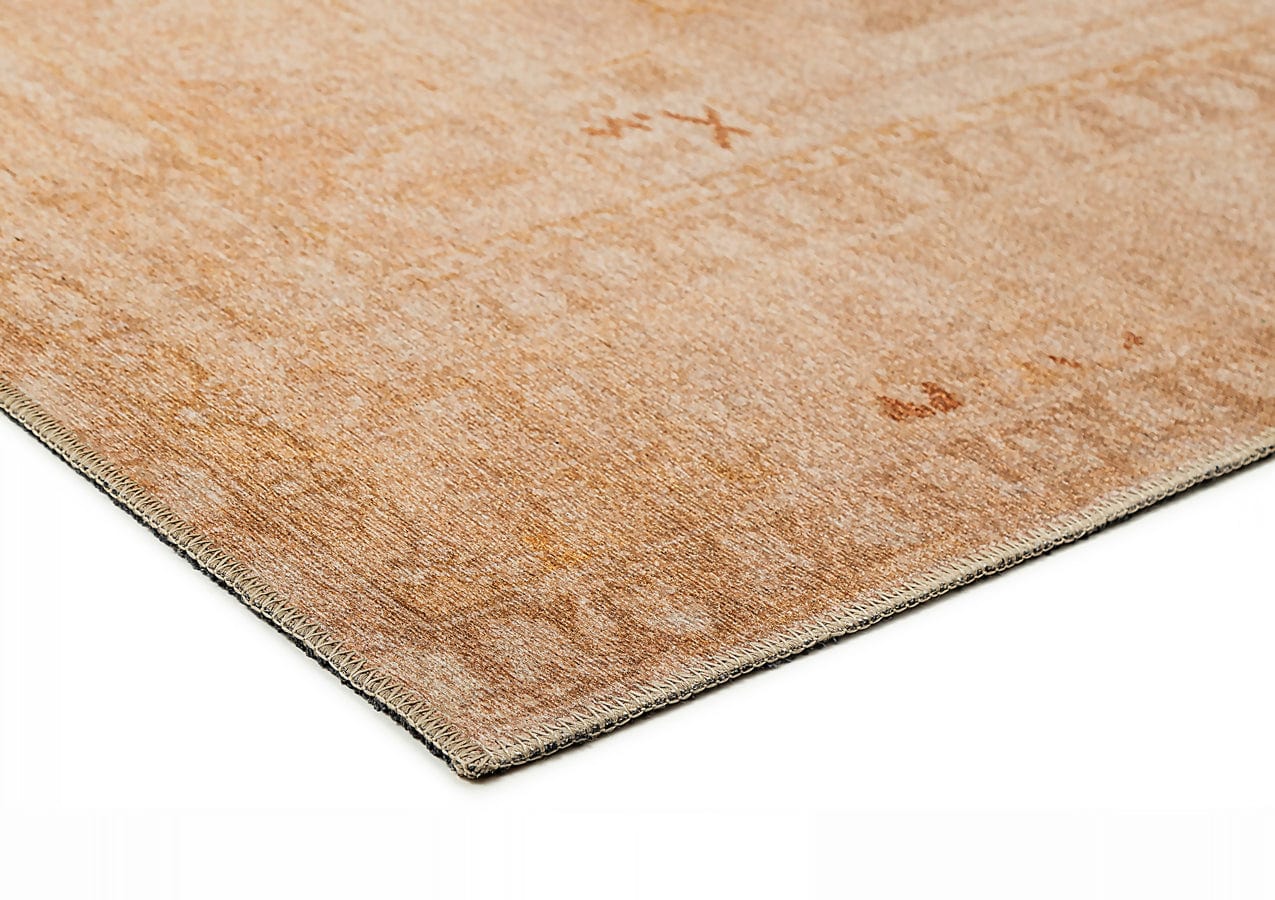 Mariana Cream and Peach Medallion Washable Rug - Image 7